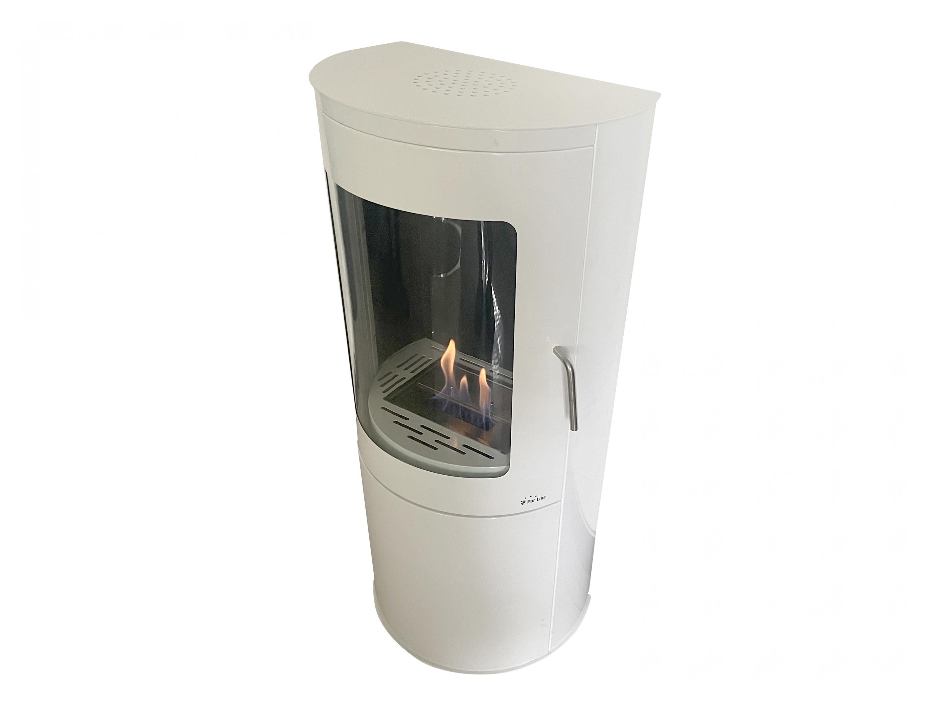 BESTFIRE COMPACT W: Fornello a etanolo design quadrato in acciaio bianco