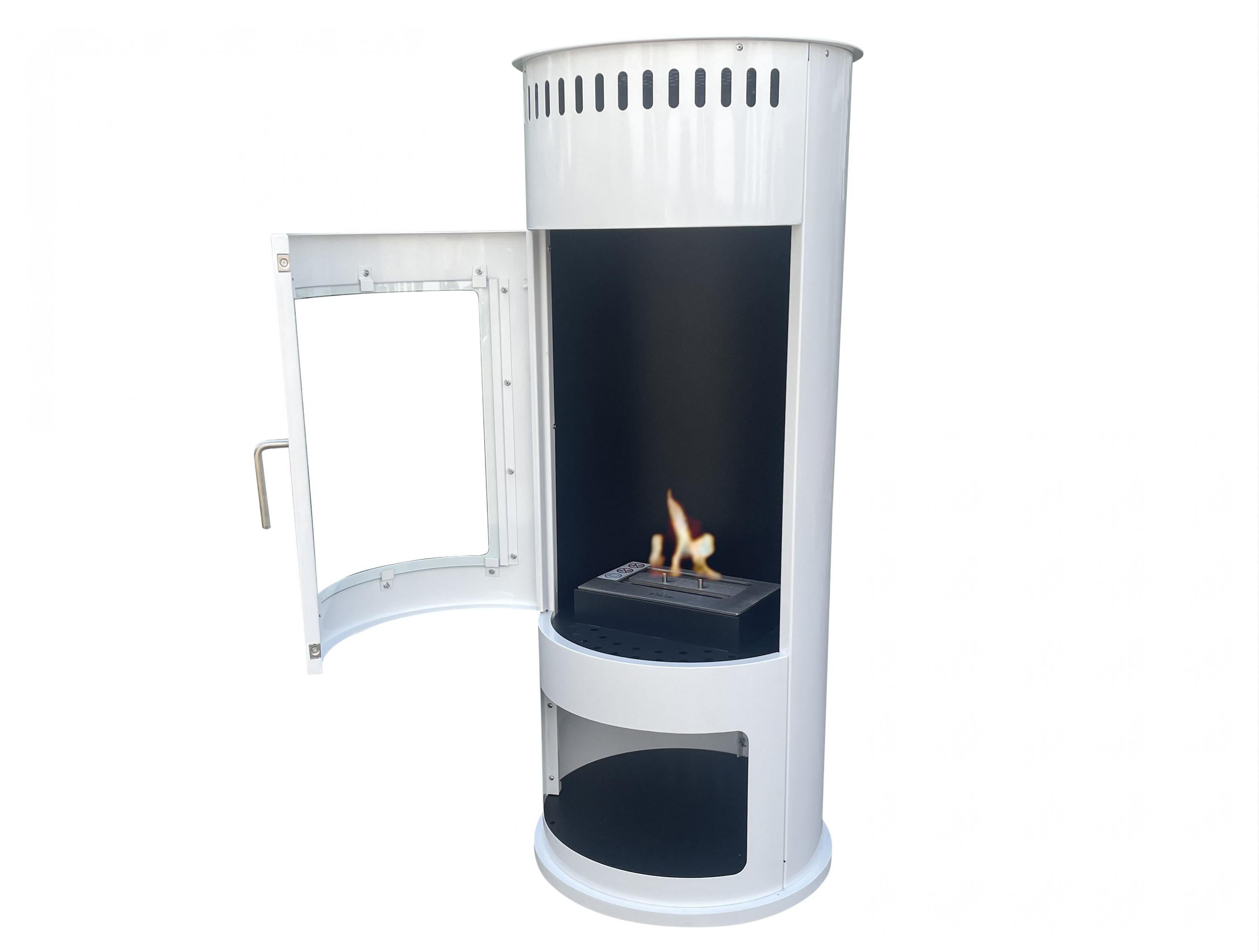 BESTFIRE W: Forno a etanolo bianco con porta in vetro temperato