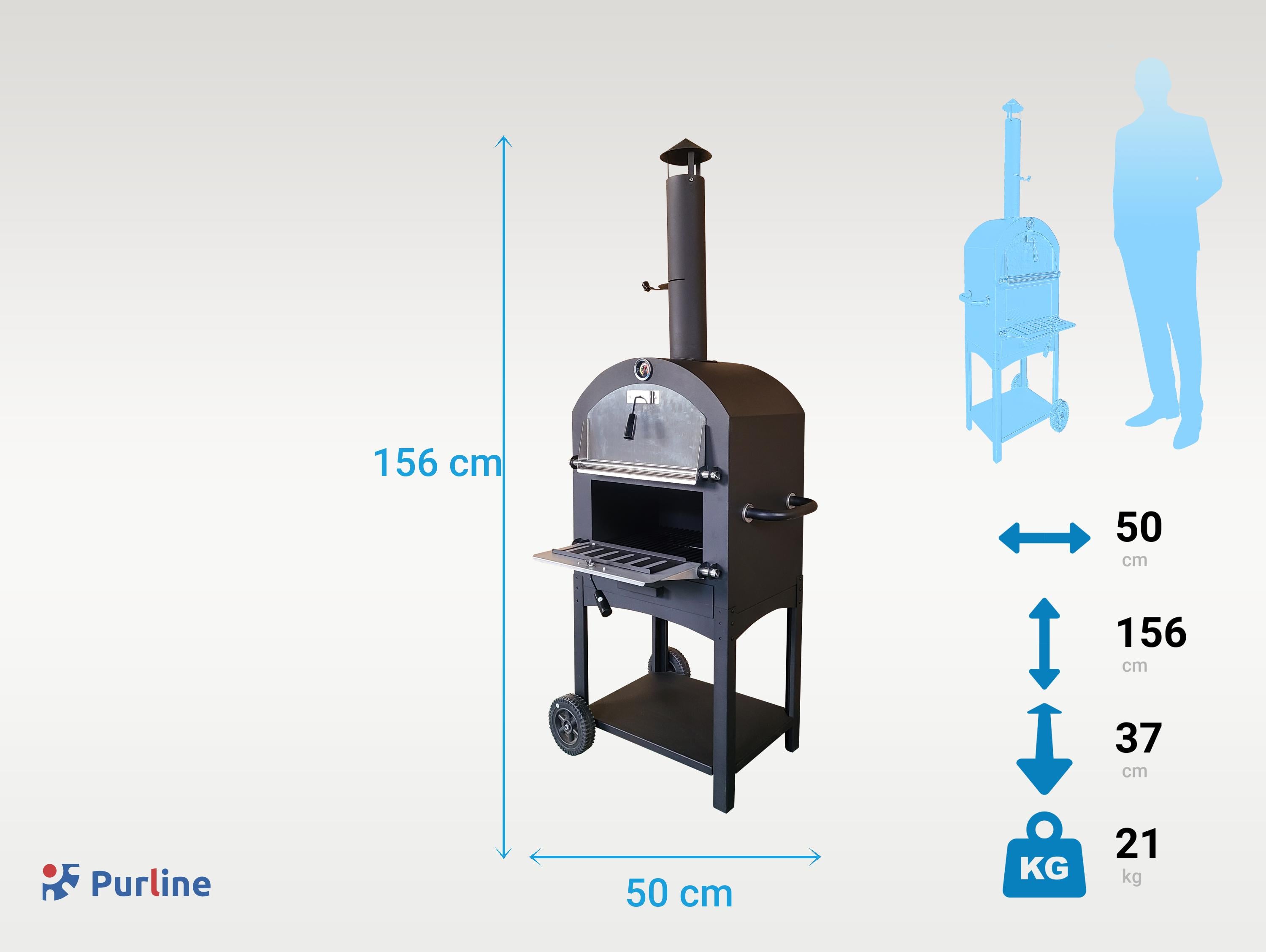 Forno esterno con pietra per pizza in ceramica