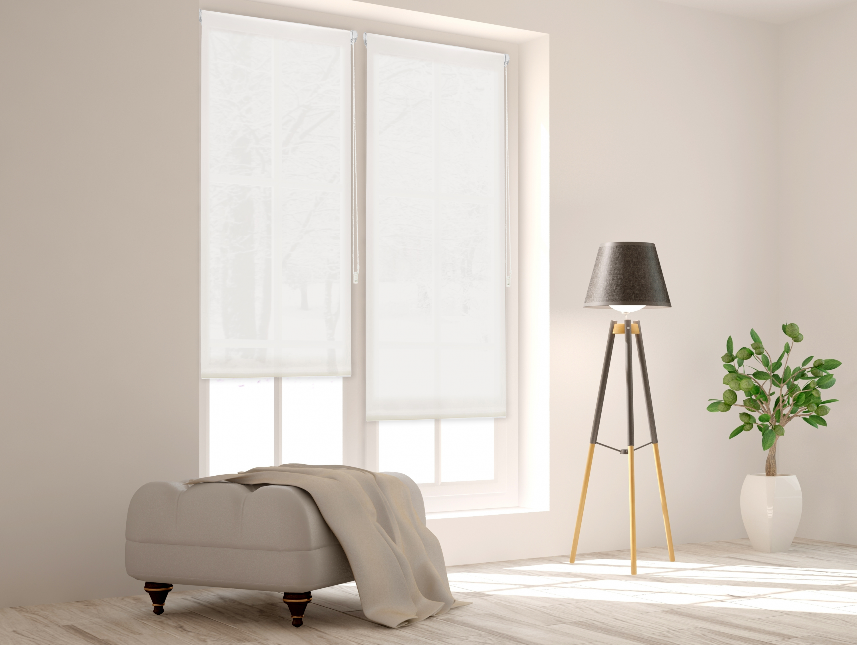 Tenda a Rullo 140X180 ECRU opaco EASY FIX