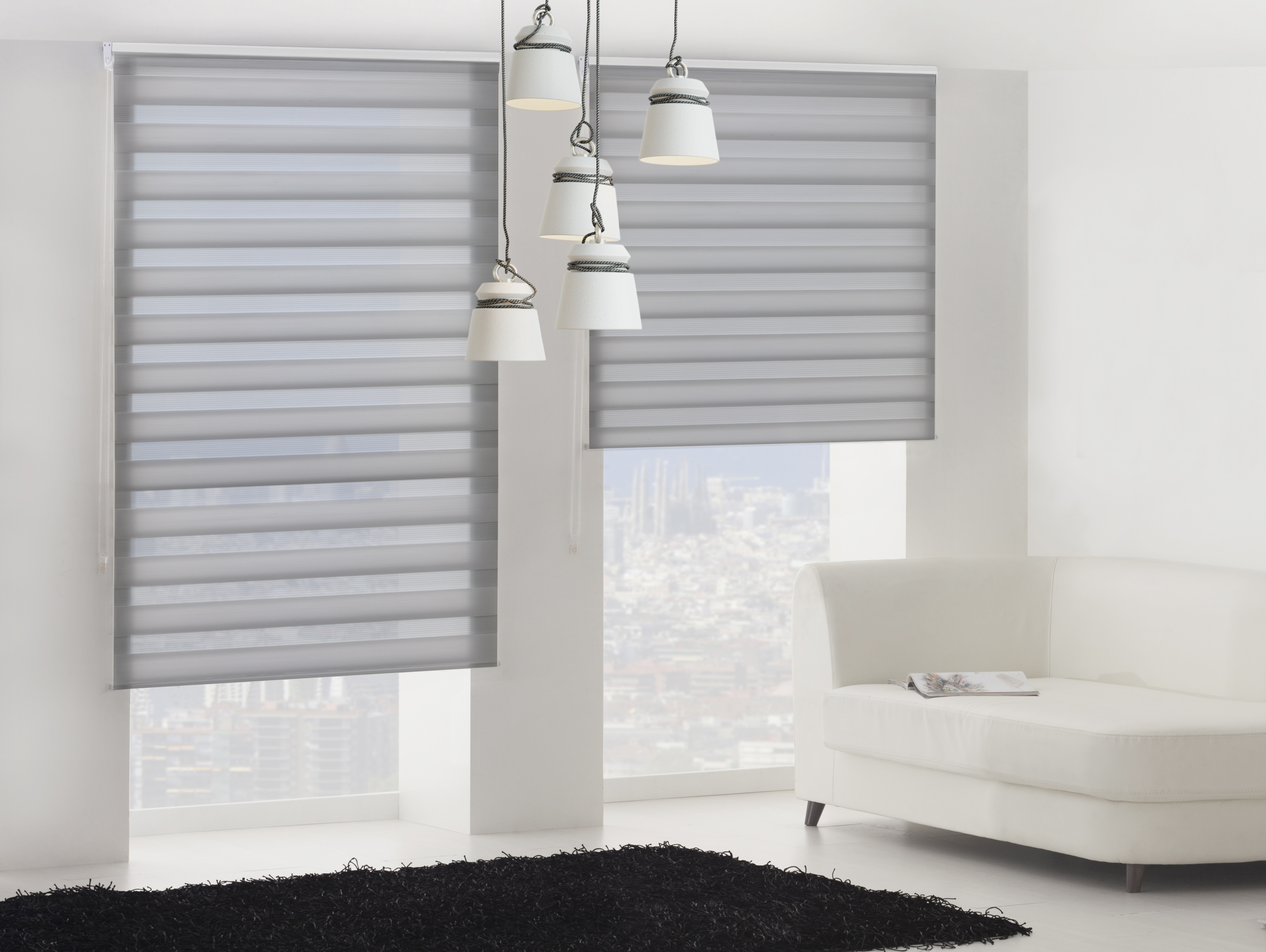 Tenda a Rullo 180X180 GRIGIO Notte e Giorno