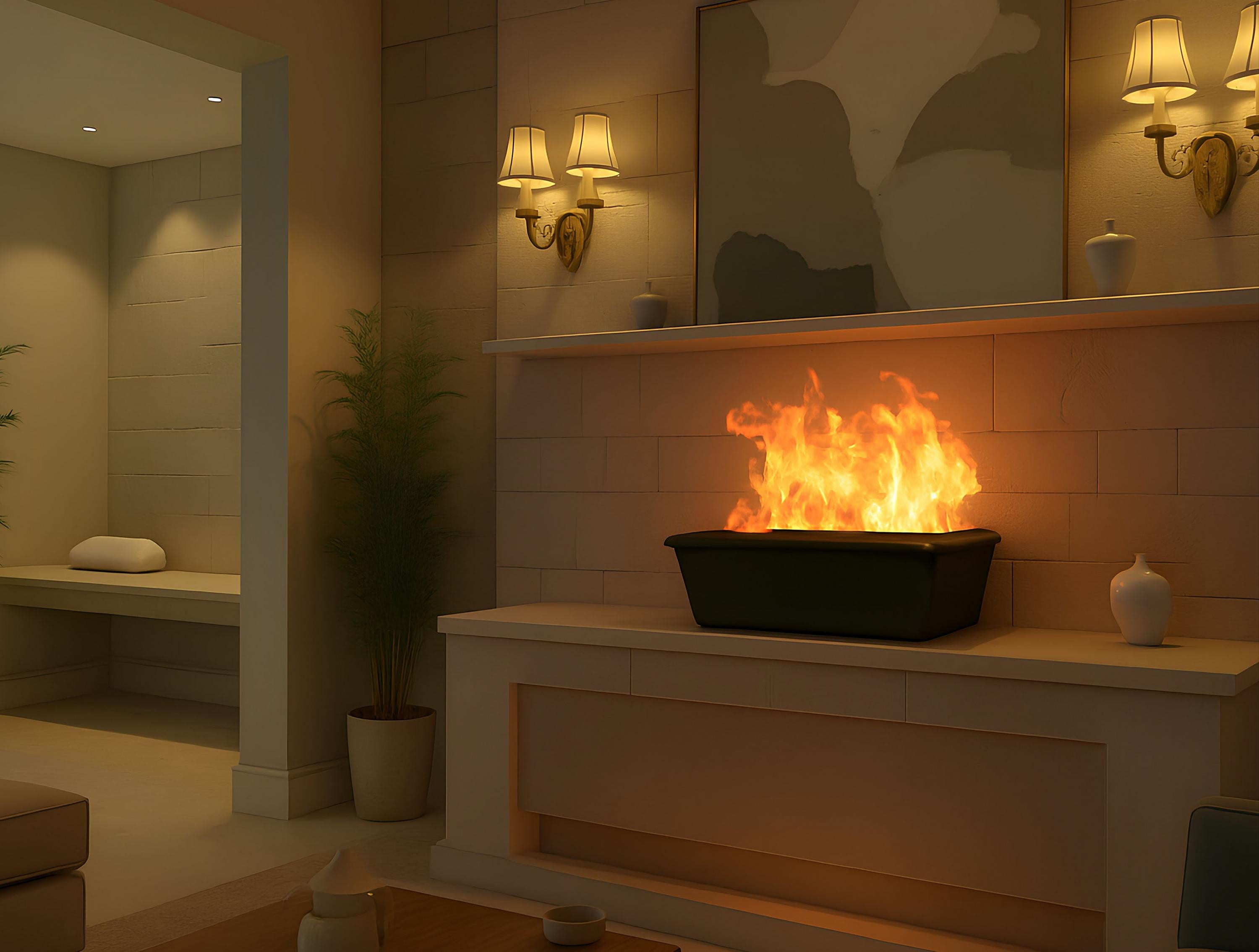 FIRECOOL COMPACT: Caminetto decorativo con fiamma simulata di dimensioni compatte
