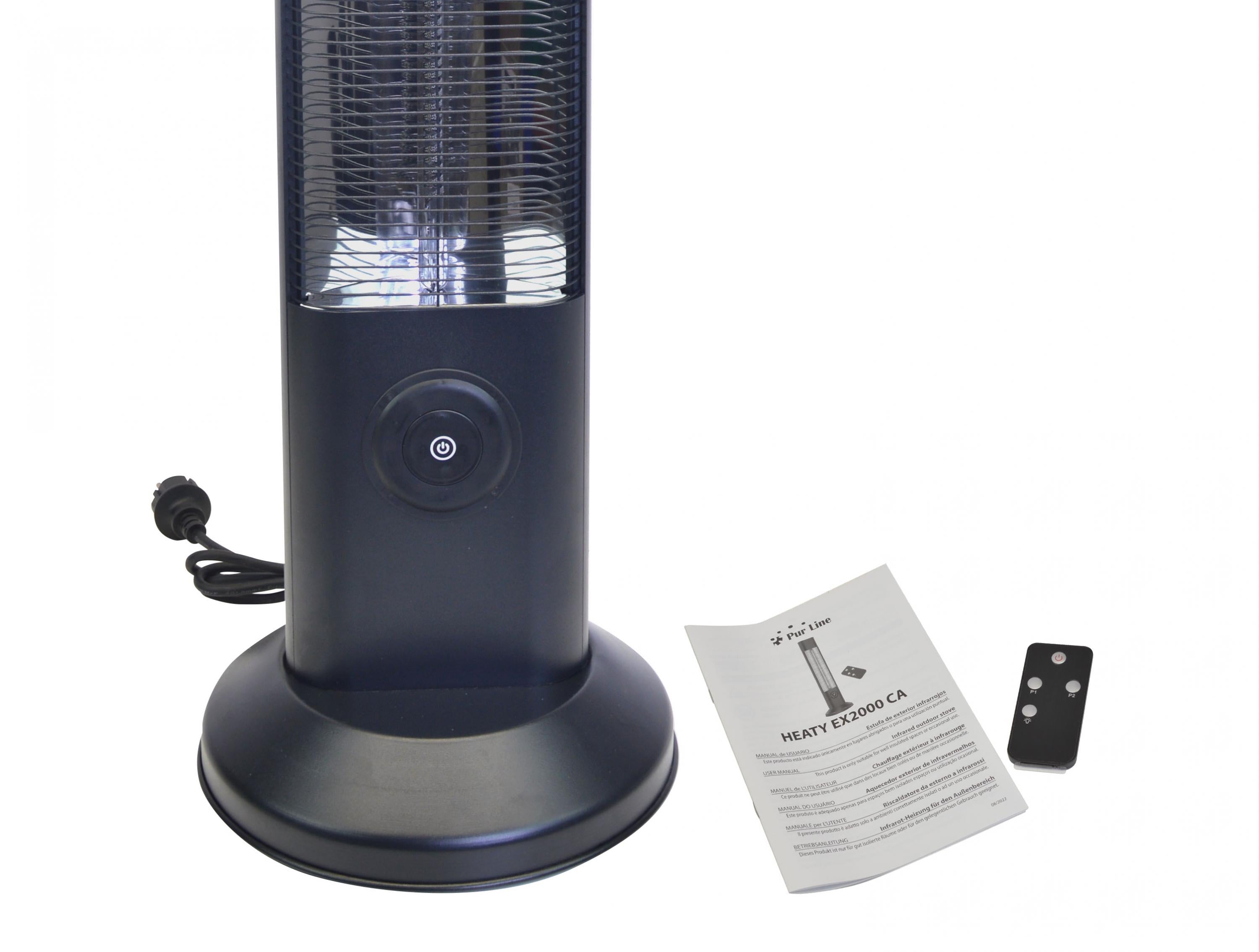 Riscaldatore alogeno 2000W con telecomando