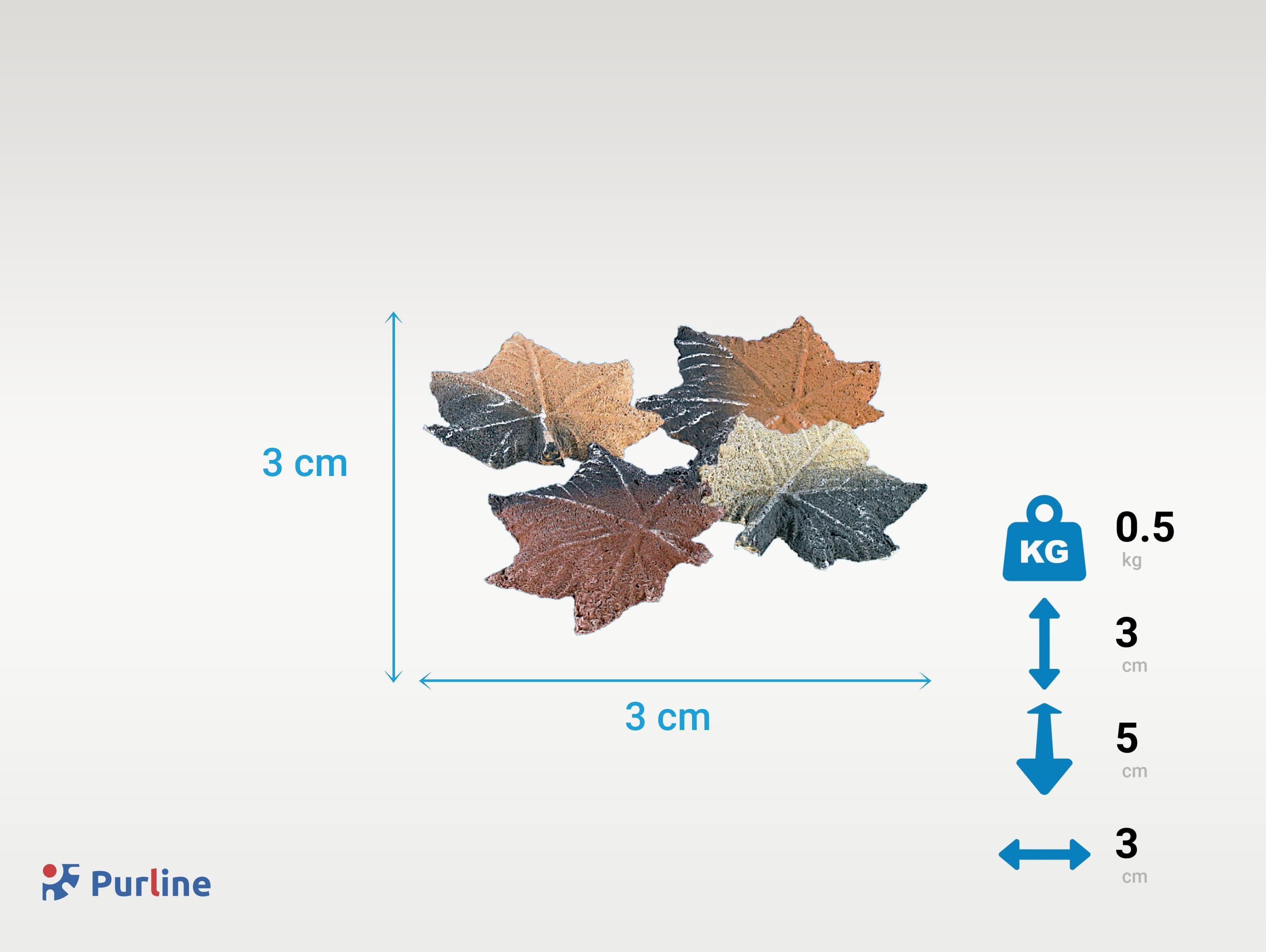 Foglie decorative in fibra ceramica per biocamini 4 unità