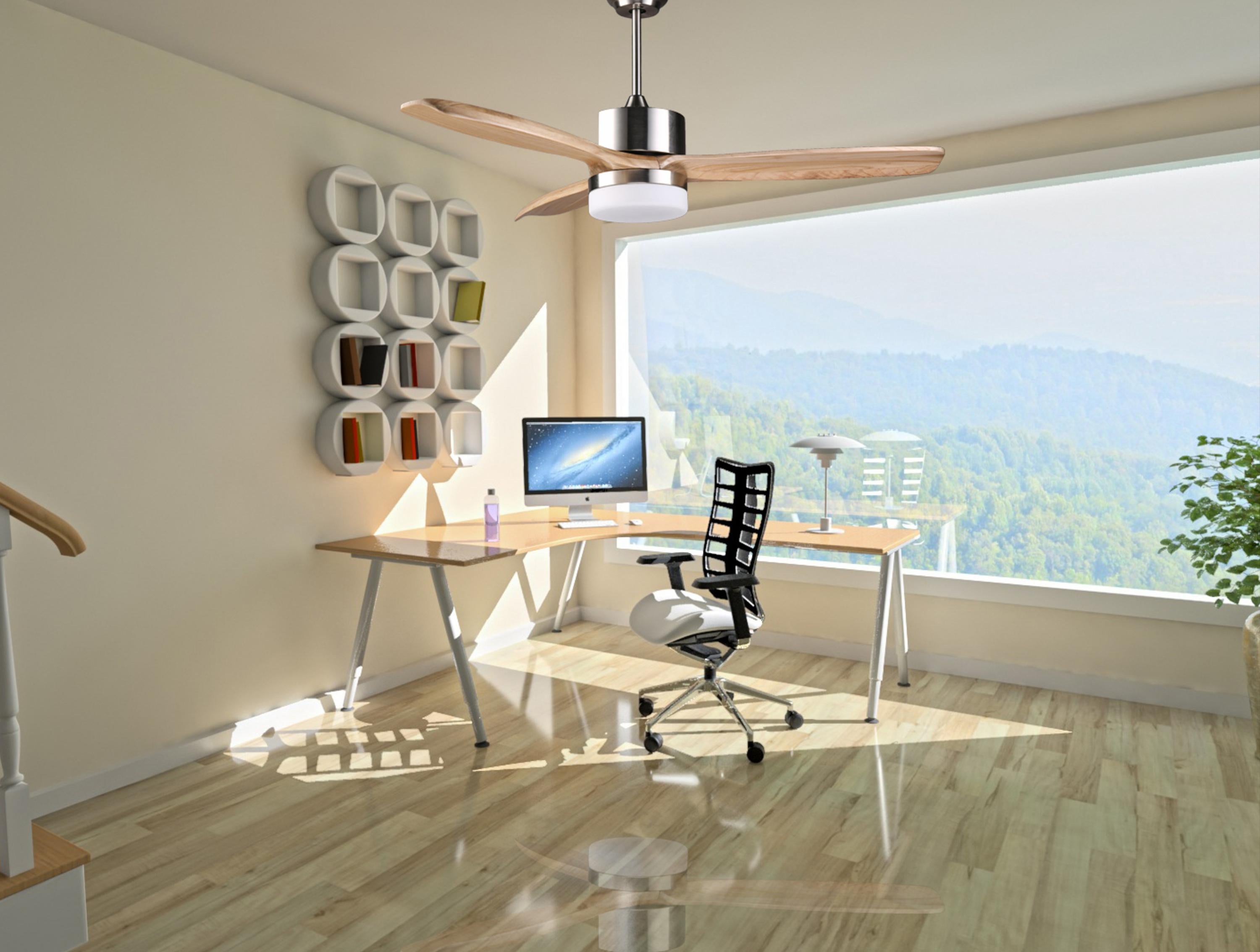 Ventilatore da soffitto ø132 cm con LED e Wifi Reversibile Hypersilence