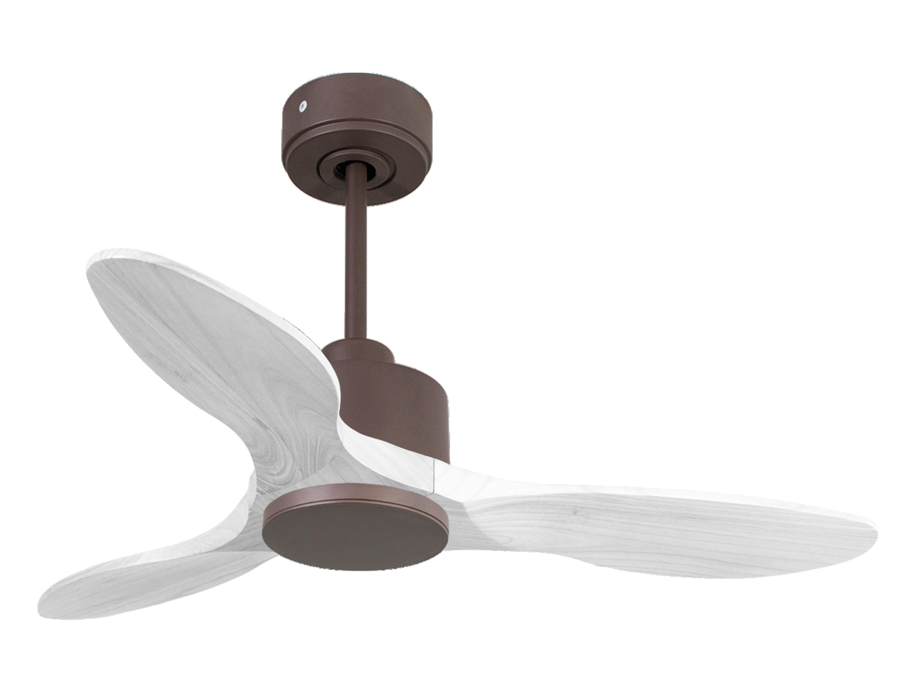 Ventilatore da soffitto Reversibile Termostato Wifi Motore CC Tetti inclinati Telecomando Hypersilence Memoria Shopify Vendible (AUTOMATICO)