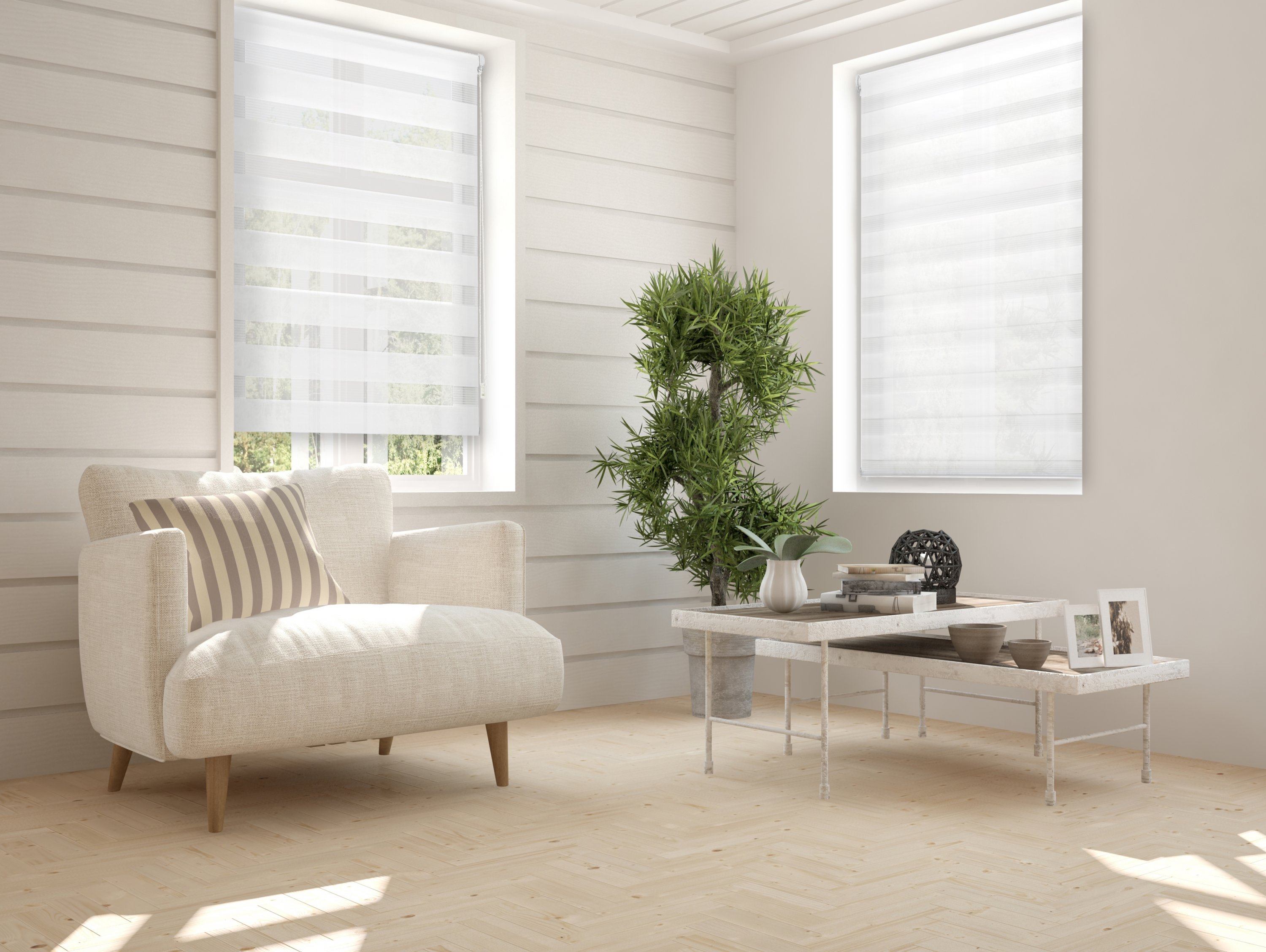 Tenda a Rullo 130X180 CREMA Notte e giorno EASY FIX