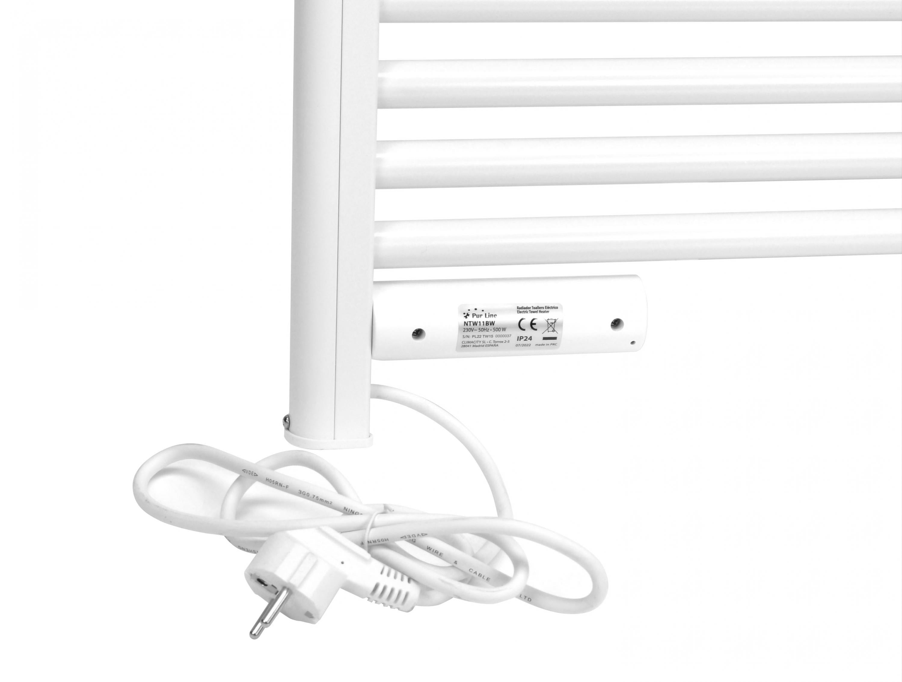 NTW-11W: Portasciugamani bianco con timer 500W