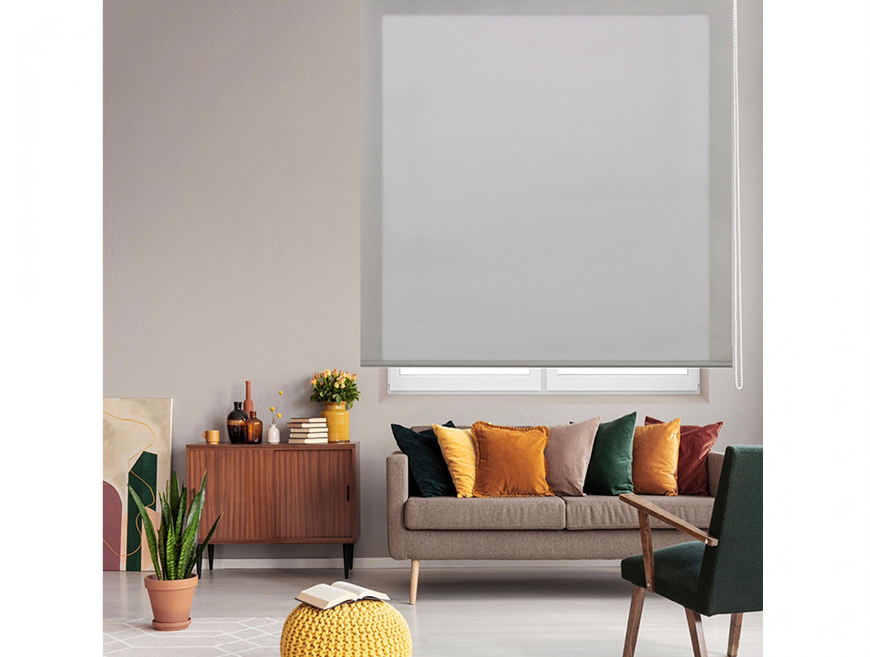 Tenda a Rullo 100X250 D'ARGENTO Poliestere opaco