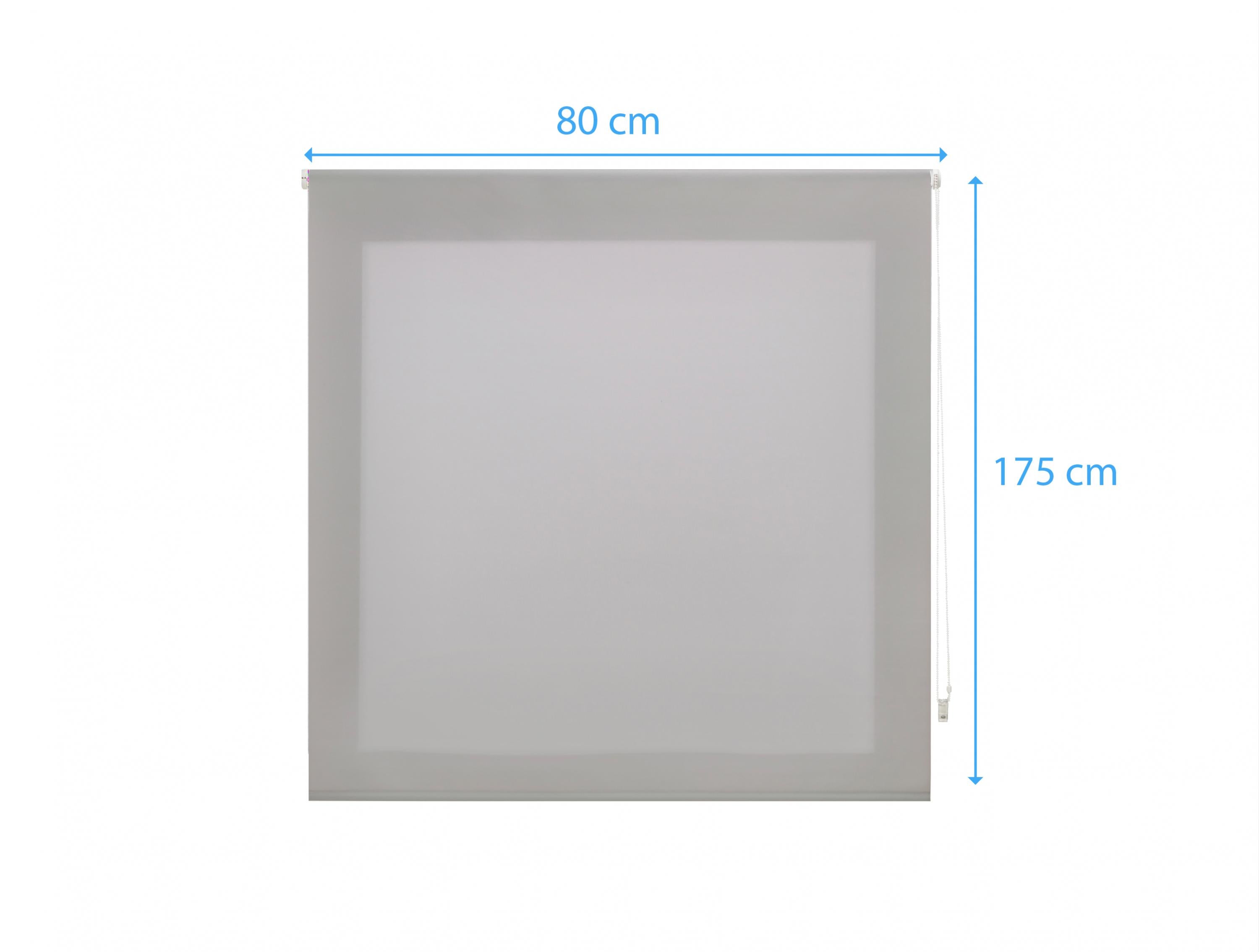 Tenda a rullo 80X175 ARGENTO Poliestere opaco