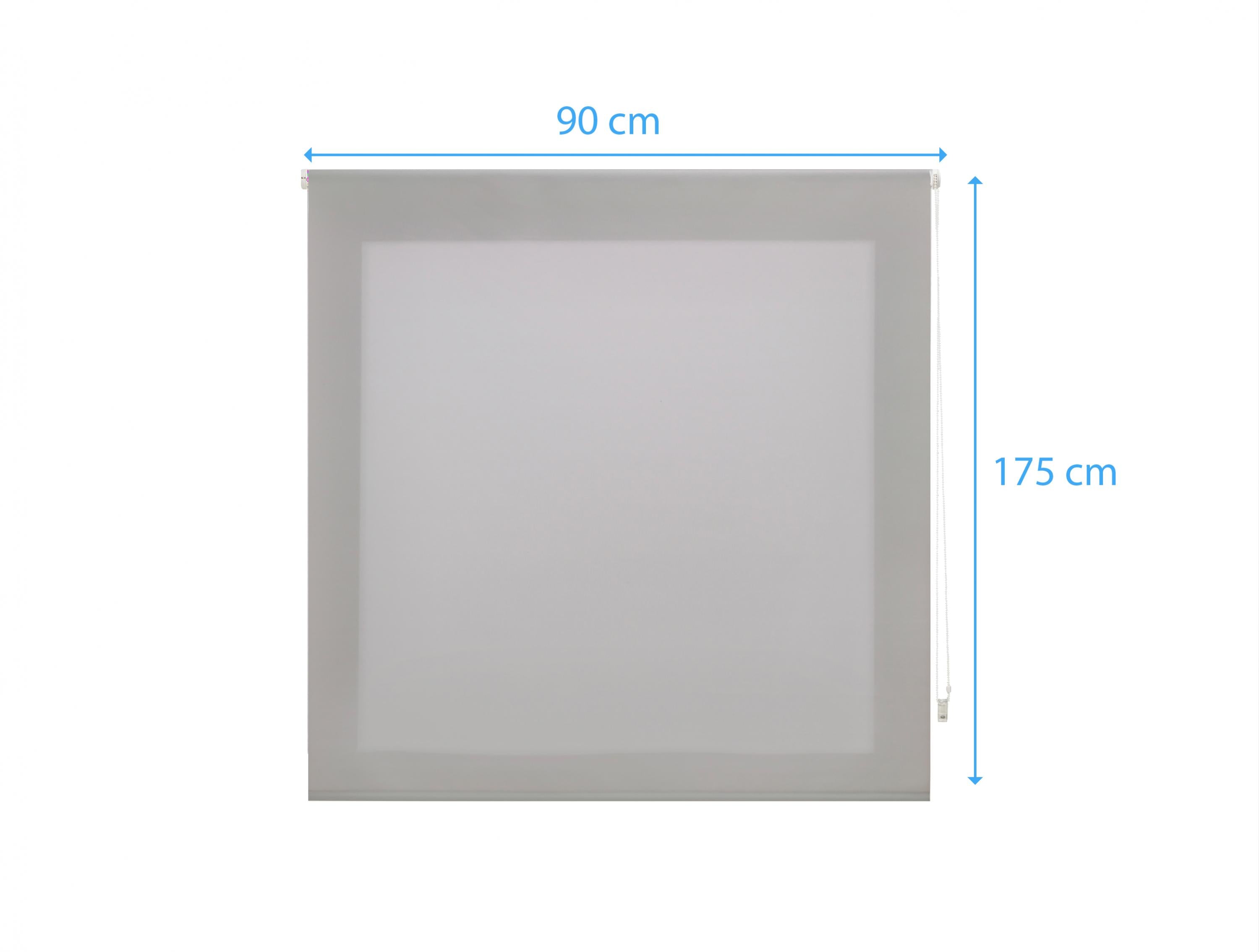 Tenda a Rullo 90X175 ARGENTO Poliestere opaco