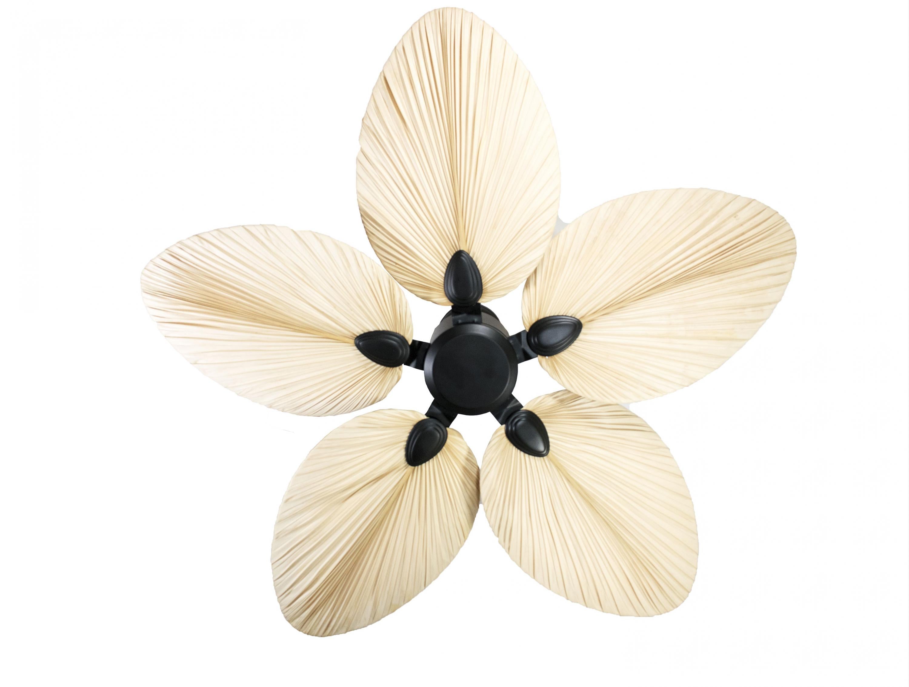 Ventilatore da soffitto AC nero con pale 132cm per 30m2