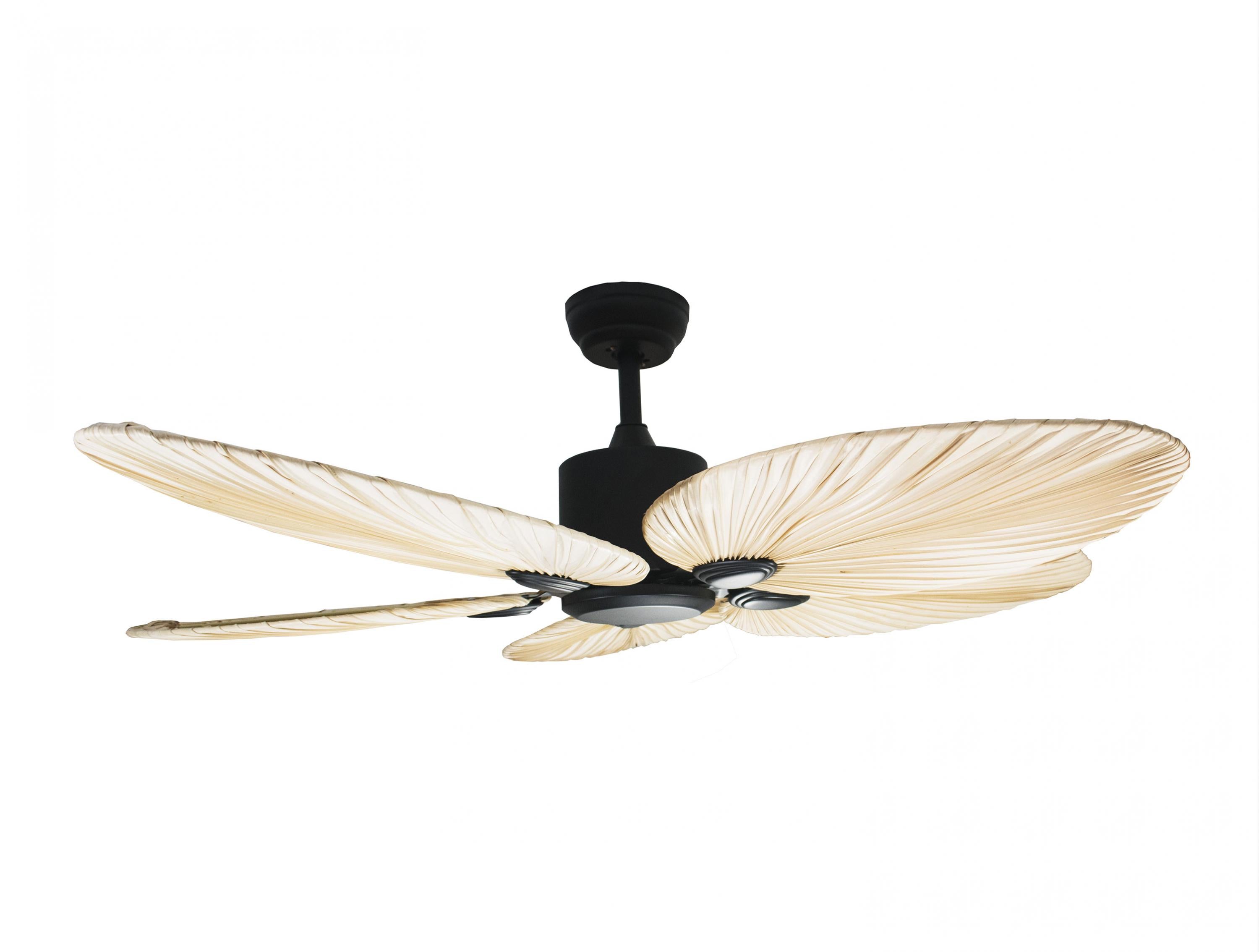 Ventilatore da soffitto AC nero con pale 132cm per 30m2
