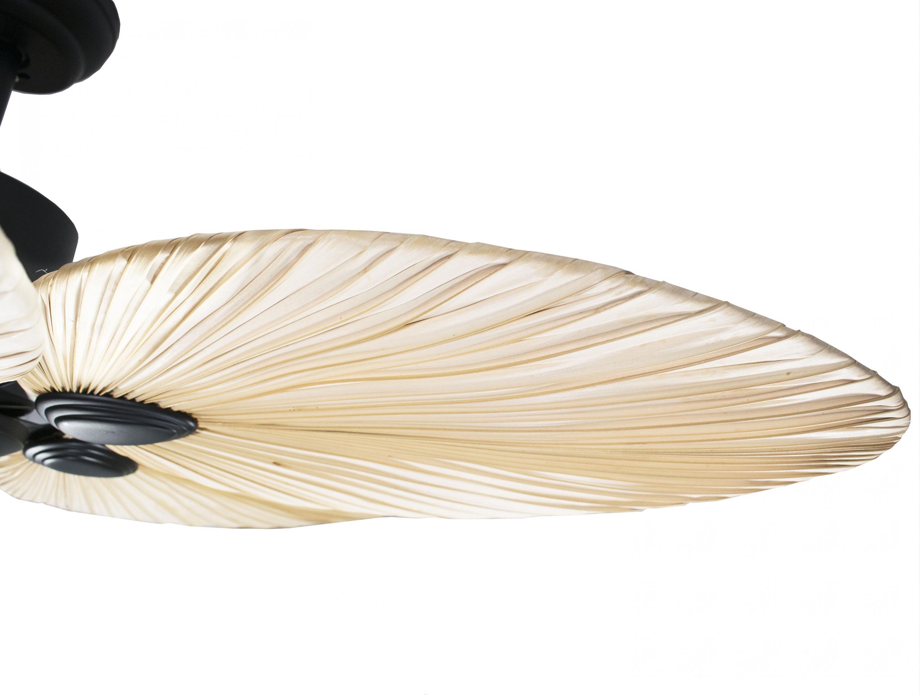 Ventilatore da soffitto AC nero con pale 132cm per 30m2