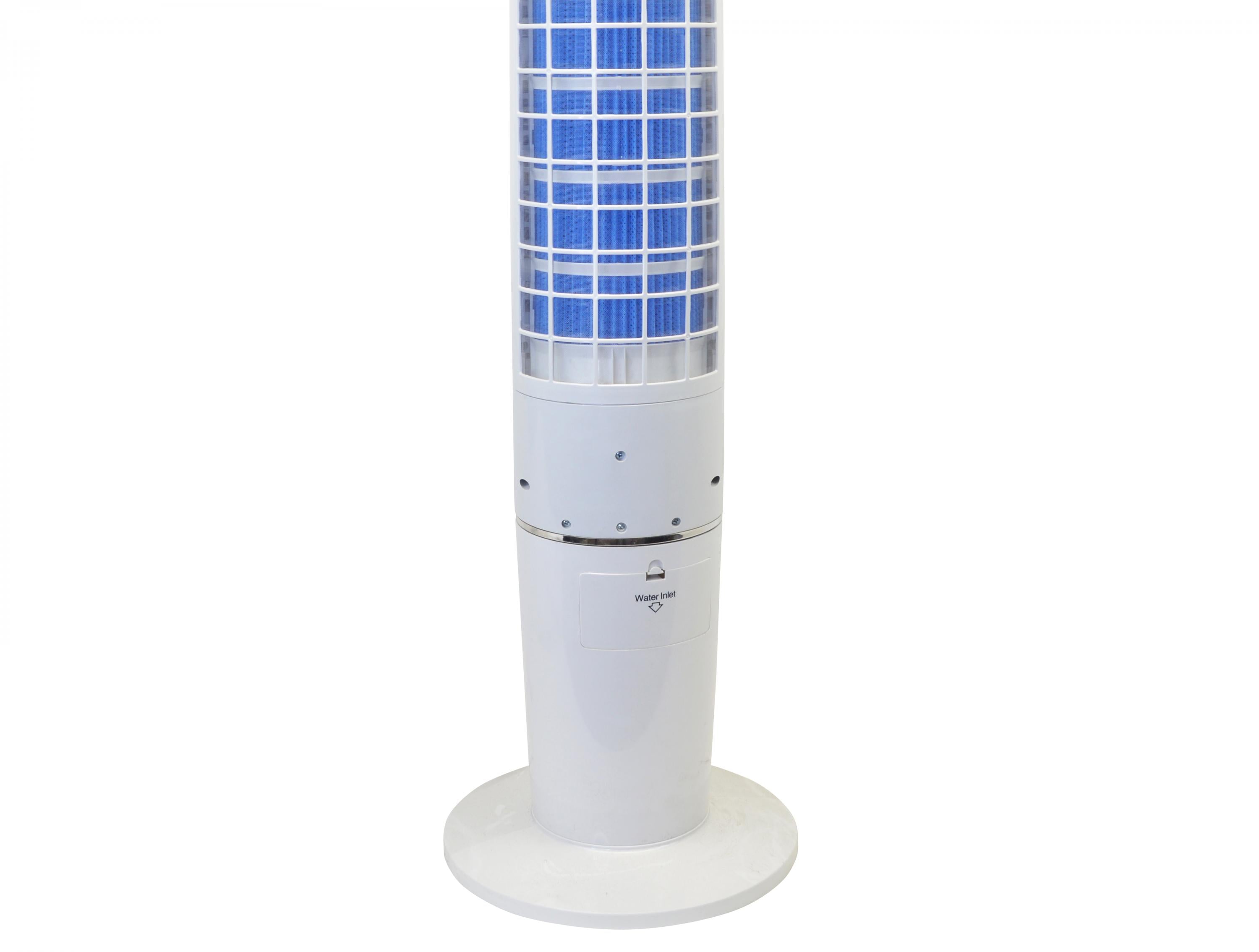 Raffrescatore ad evaporazione, ventilatore, umidificatore, purificatore d'aria 75W con telecomando