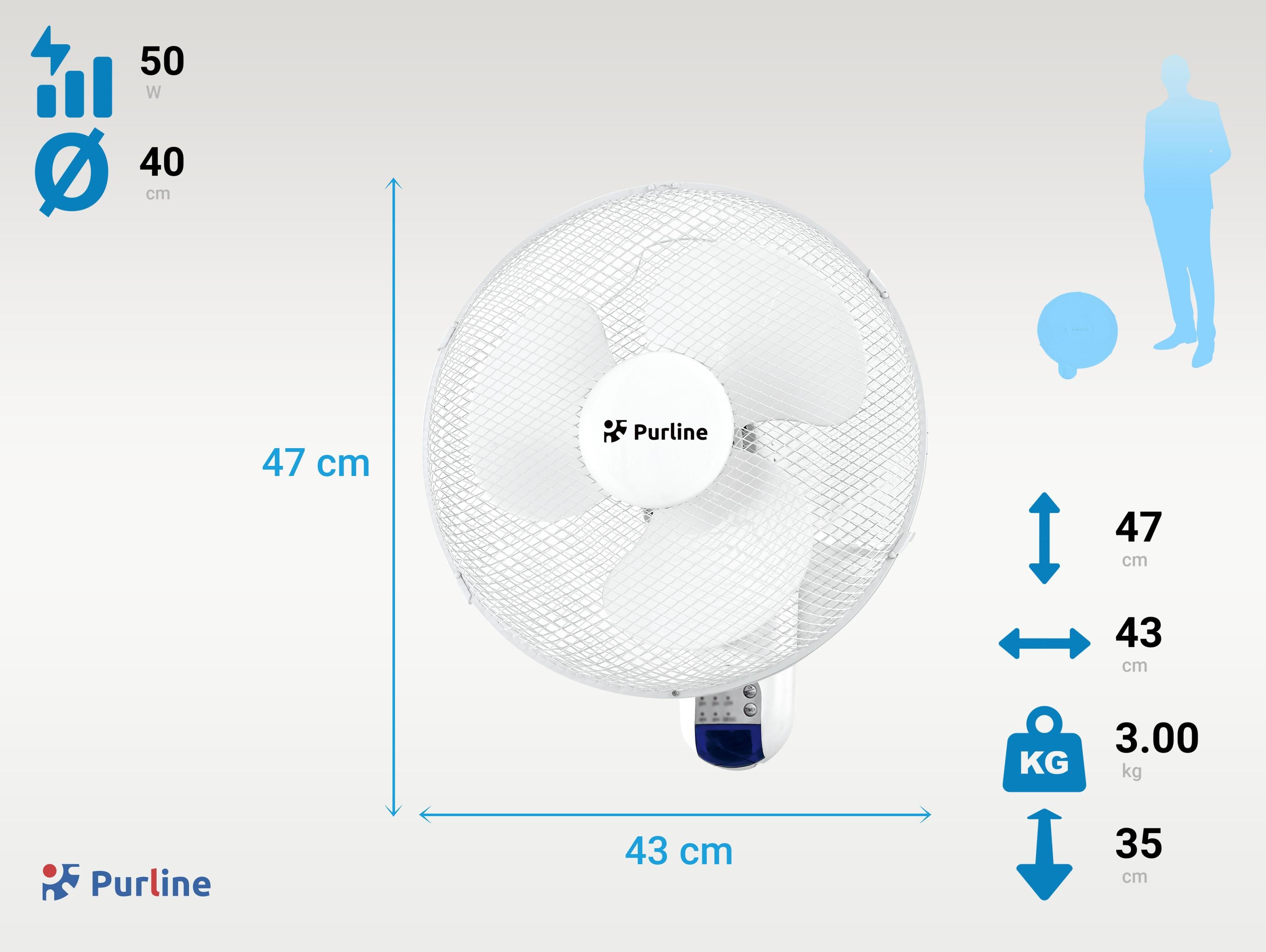 Ventilatore da parete digitale con controllo