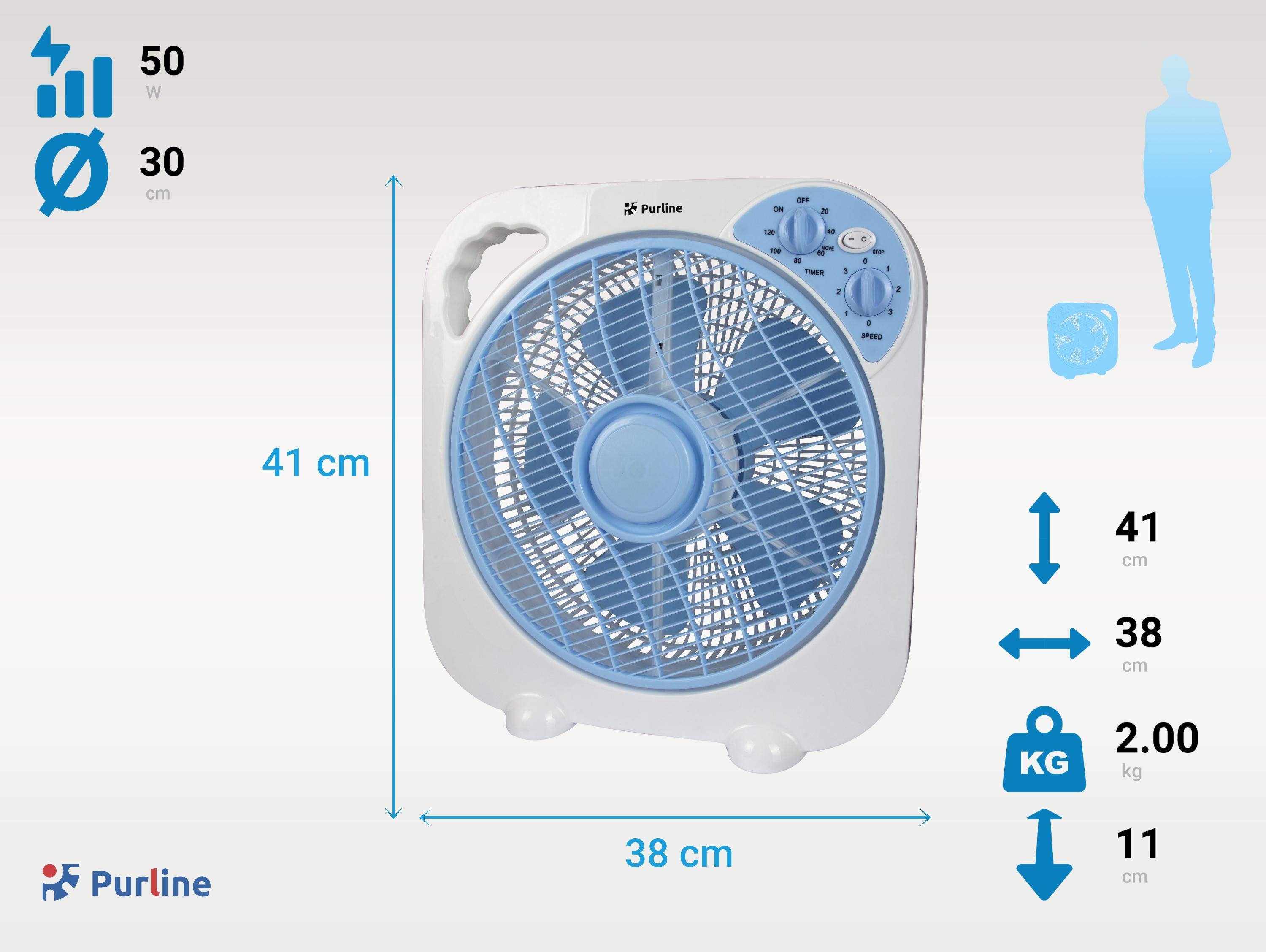 Ventilatore da tavolo o portatile con timer