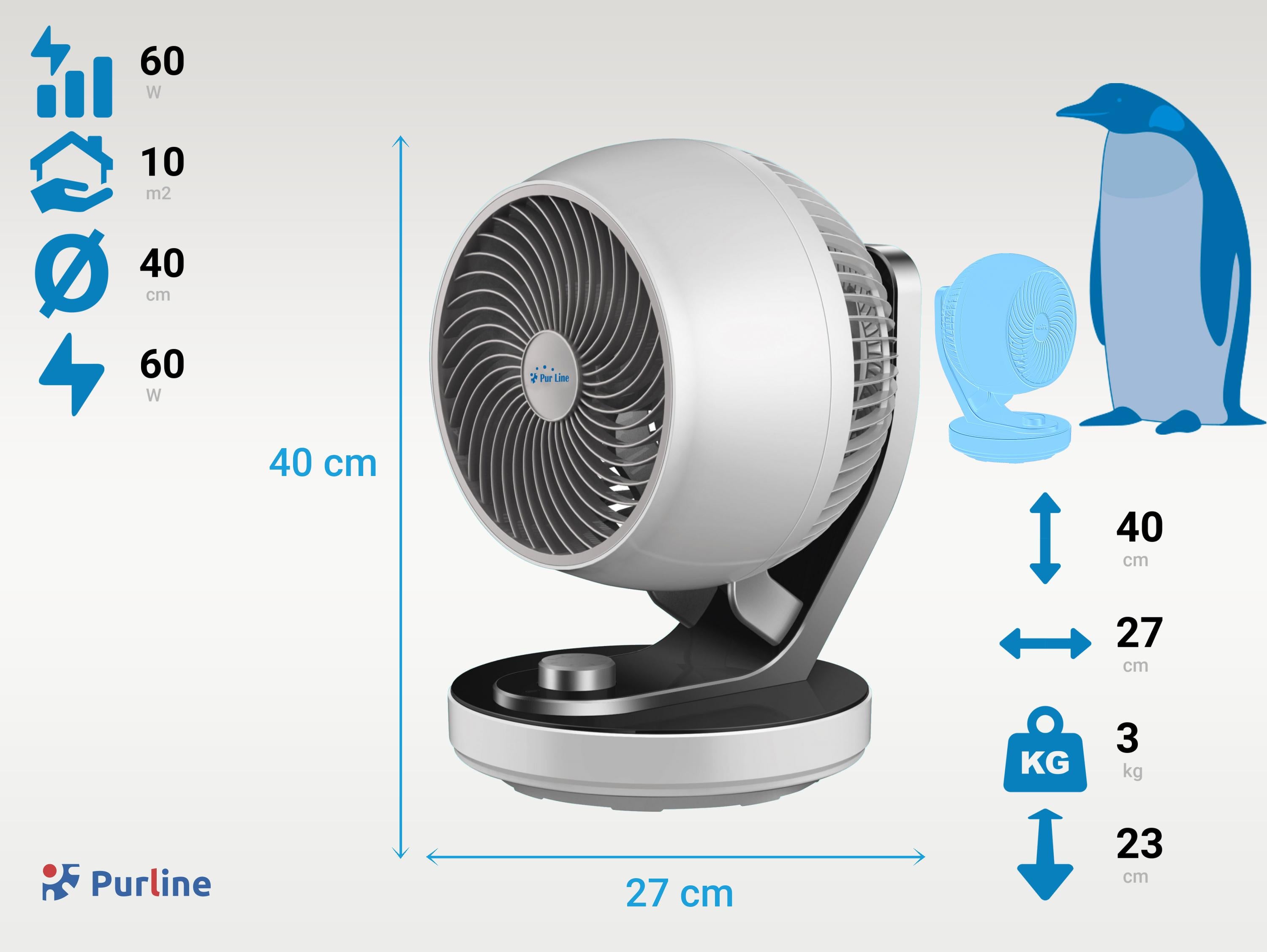 Ventilatore da pavimento o da tavolo 60W