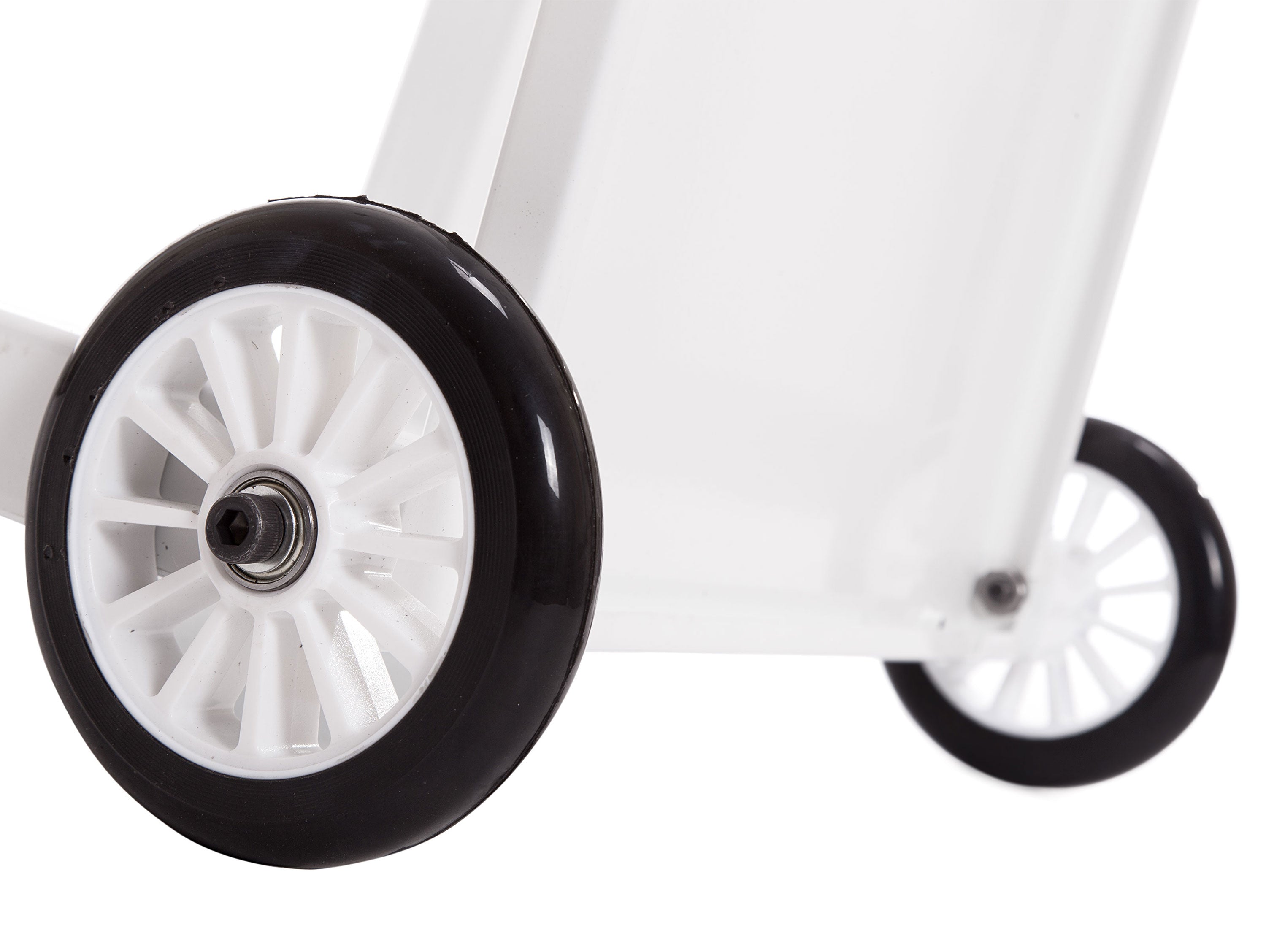 Carrello Portalegna Acciaio Bianco