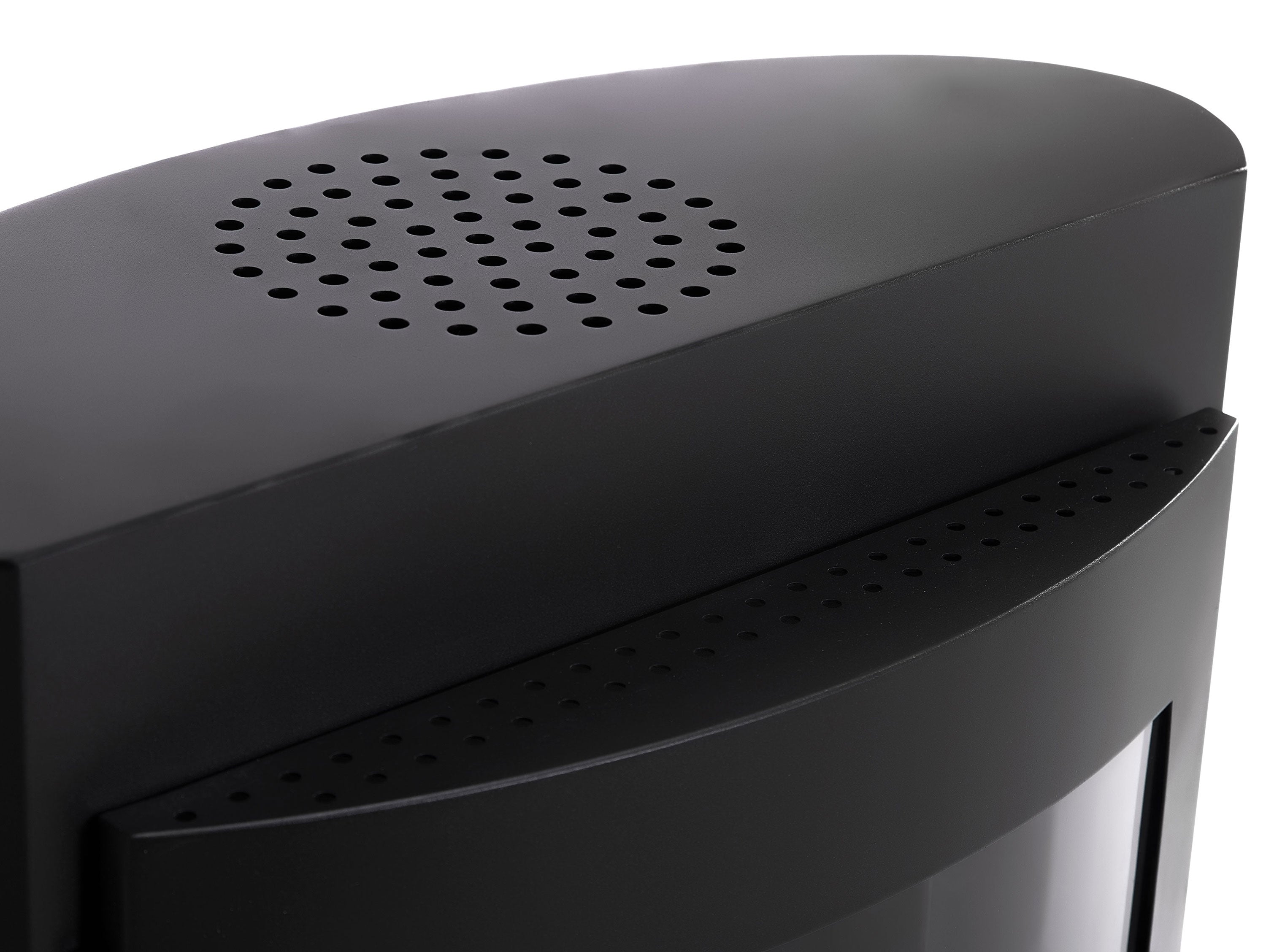 Stufa a etanolo design quadrato in acciaio nero