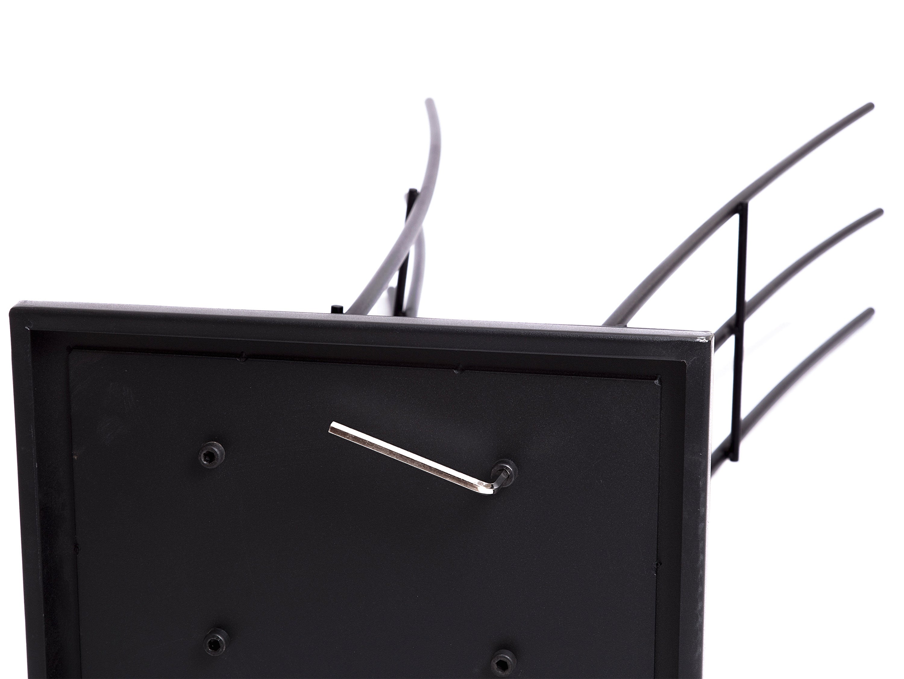 Porta legna di grande capacita in acciaio nero