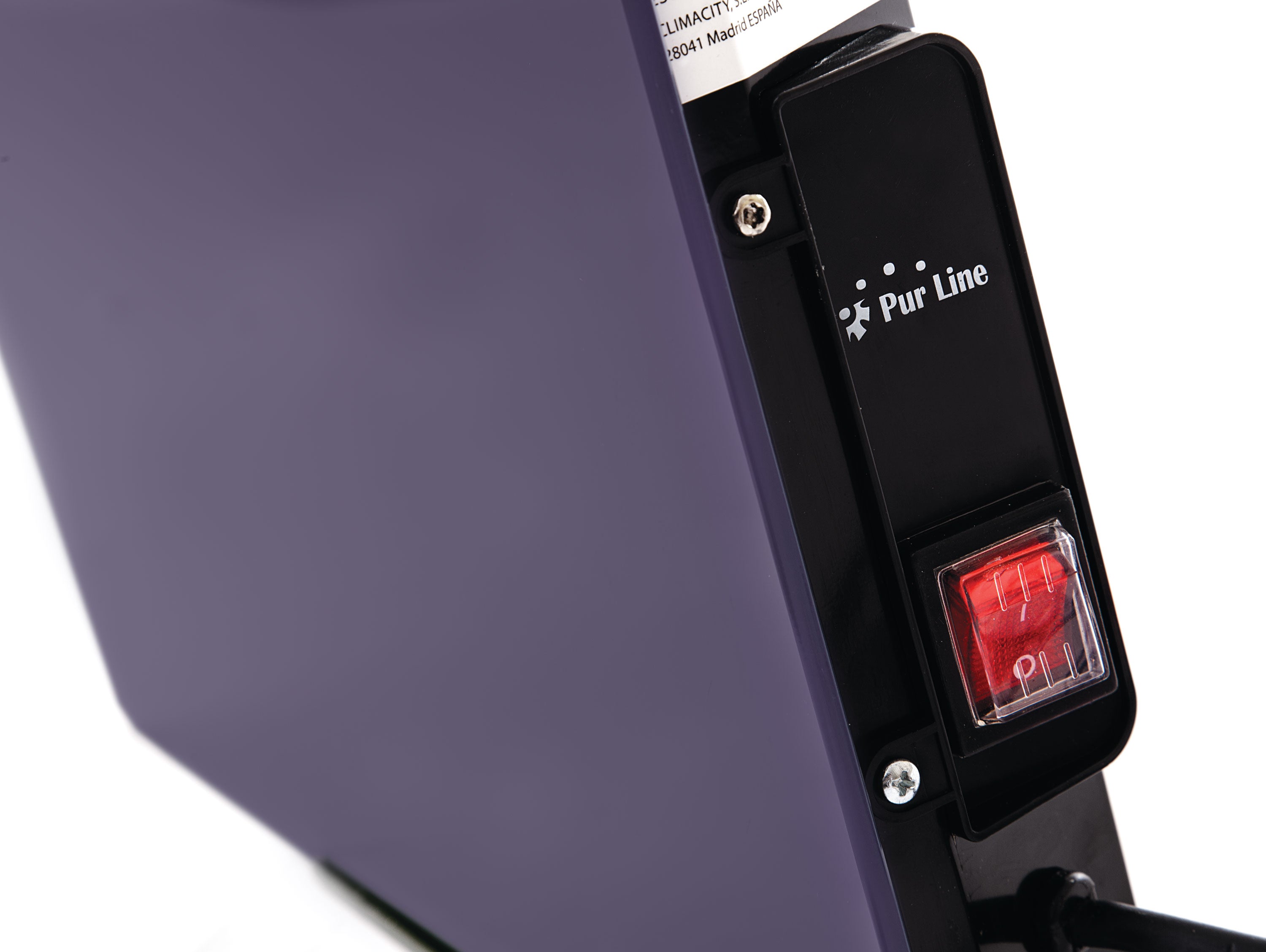 Scaldasalviette elettrico da 600W in vetro temperato blu con display LCD