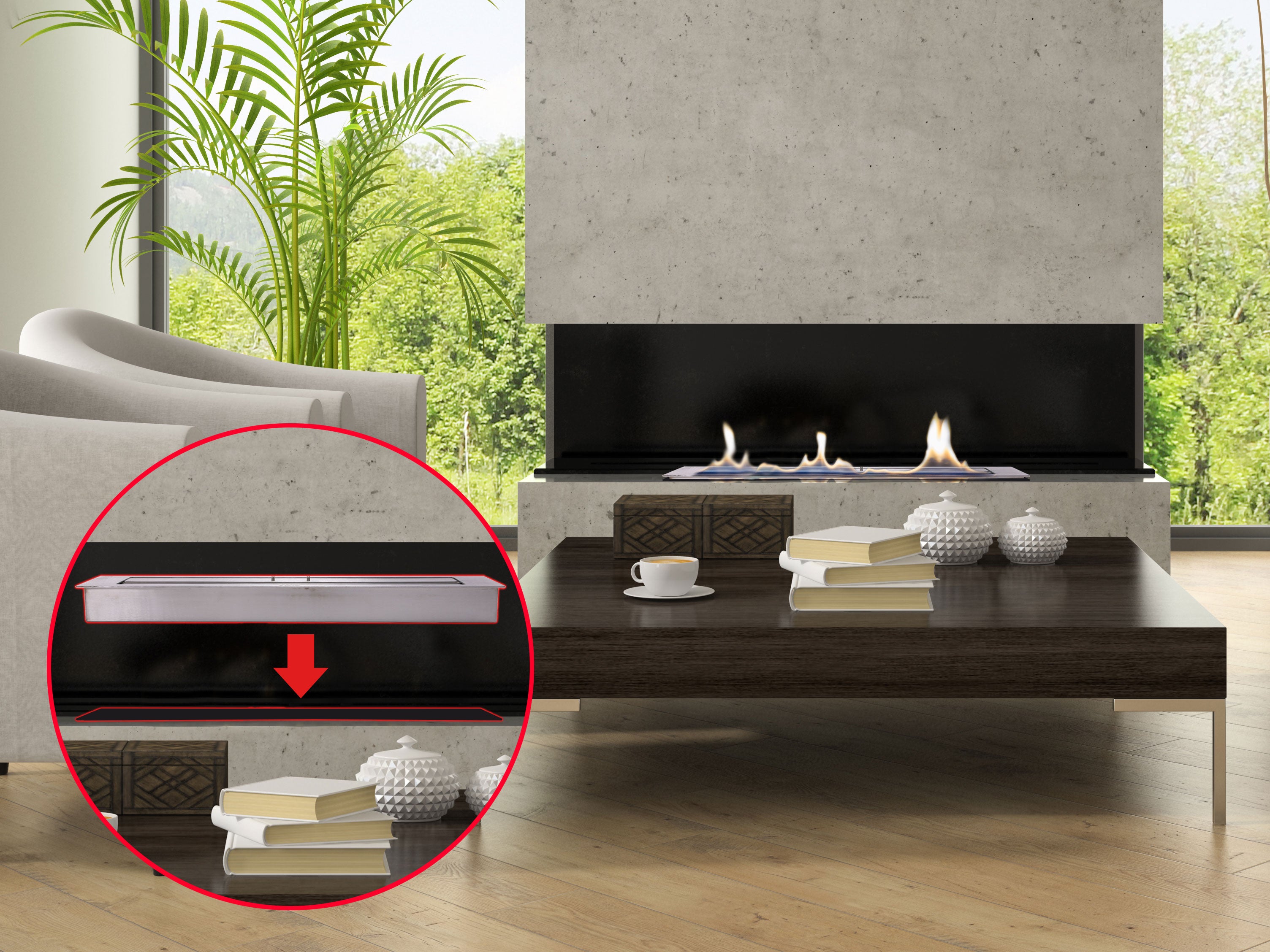 Blocco di combustione con fibra ceramica e coperchio per la regolazione della fiamma 9L