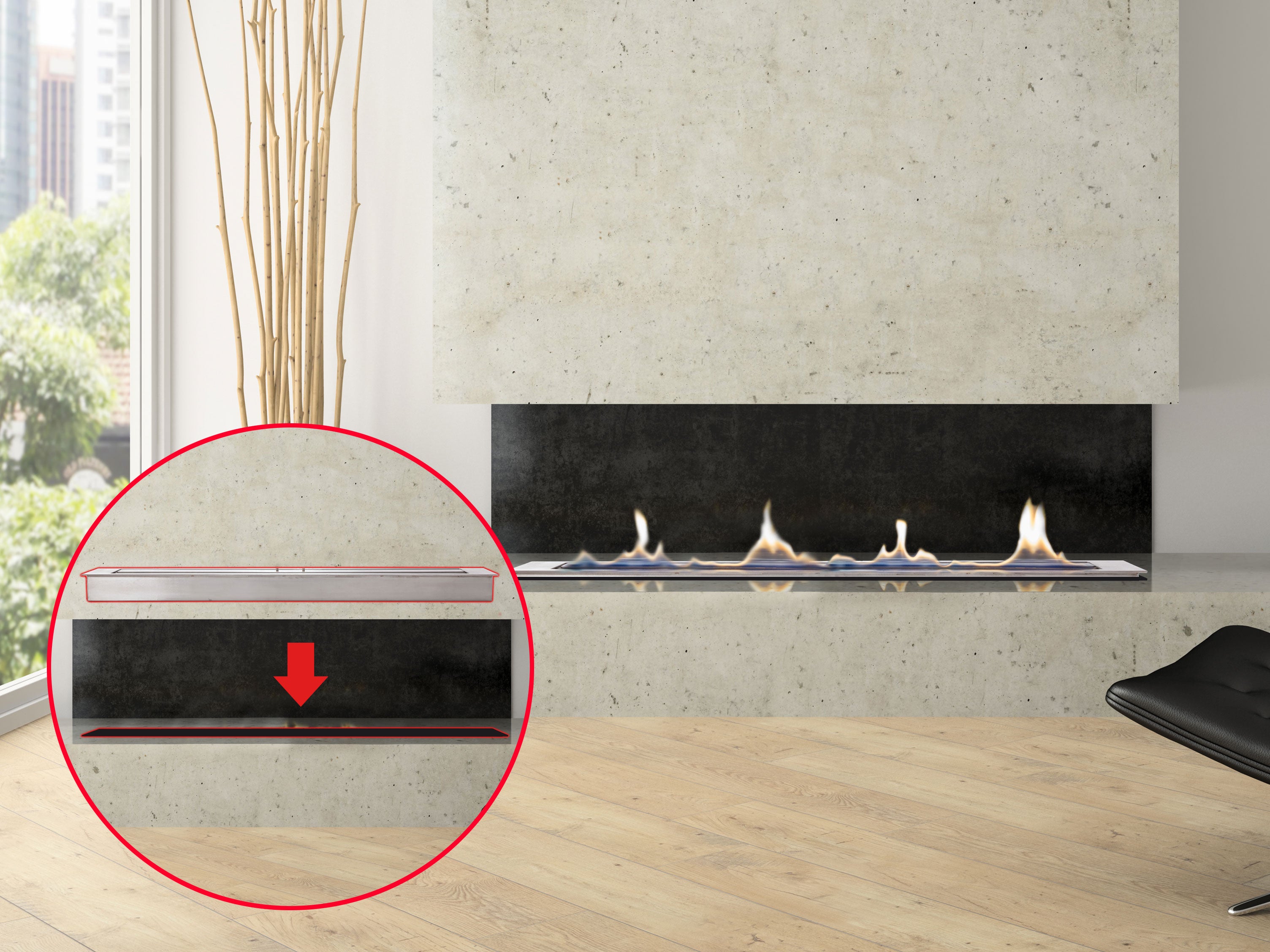 Blocco di combustione con fibra ceramica e coperchio regolatore di fiamma 11,5L