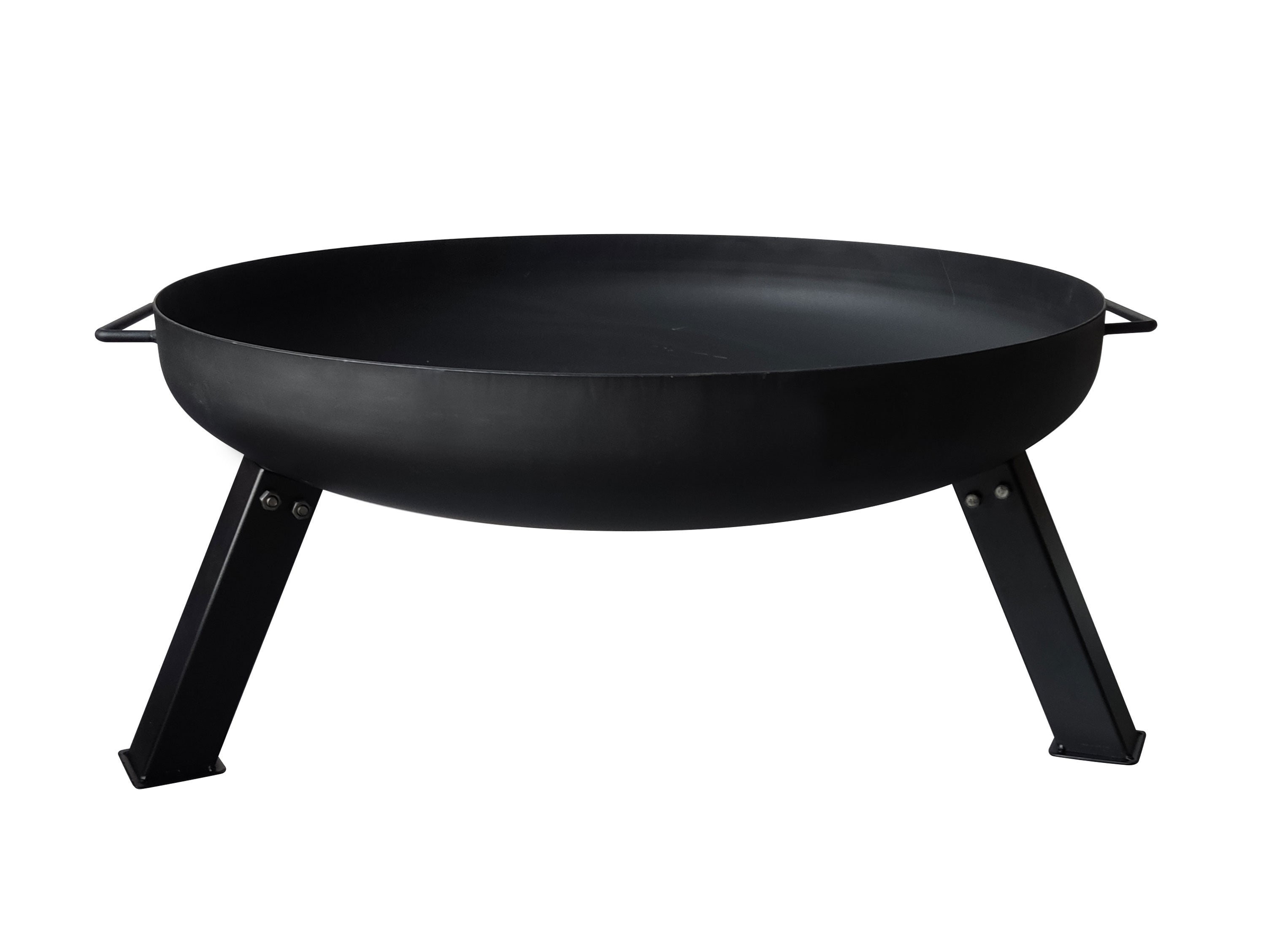 Braciere da esterno con gambe in acciaio nero