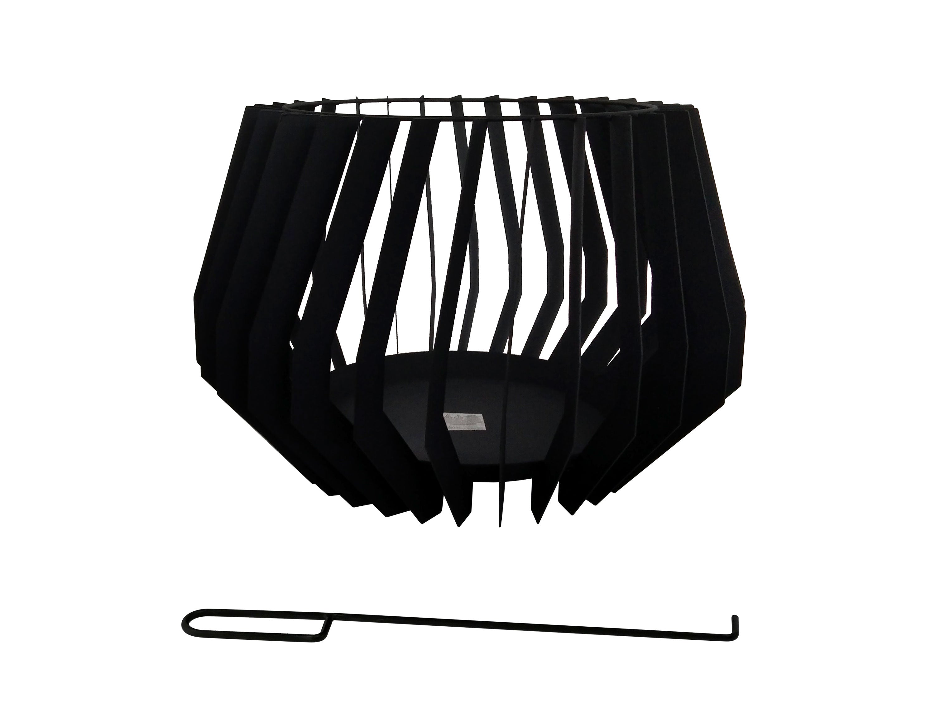 Braciere da esterno dal design bohemien in acciaio nero