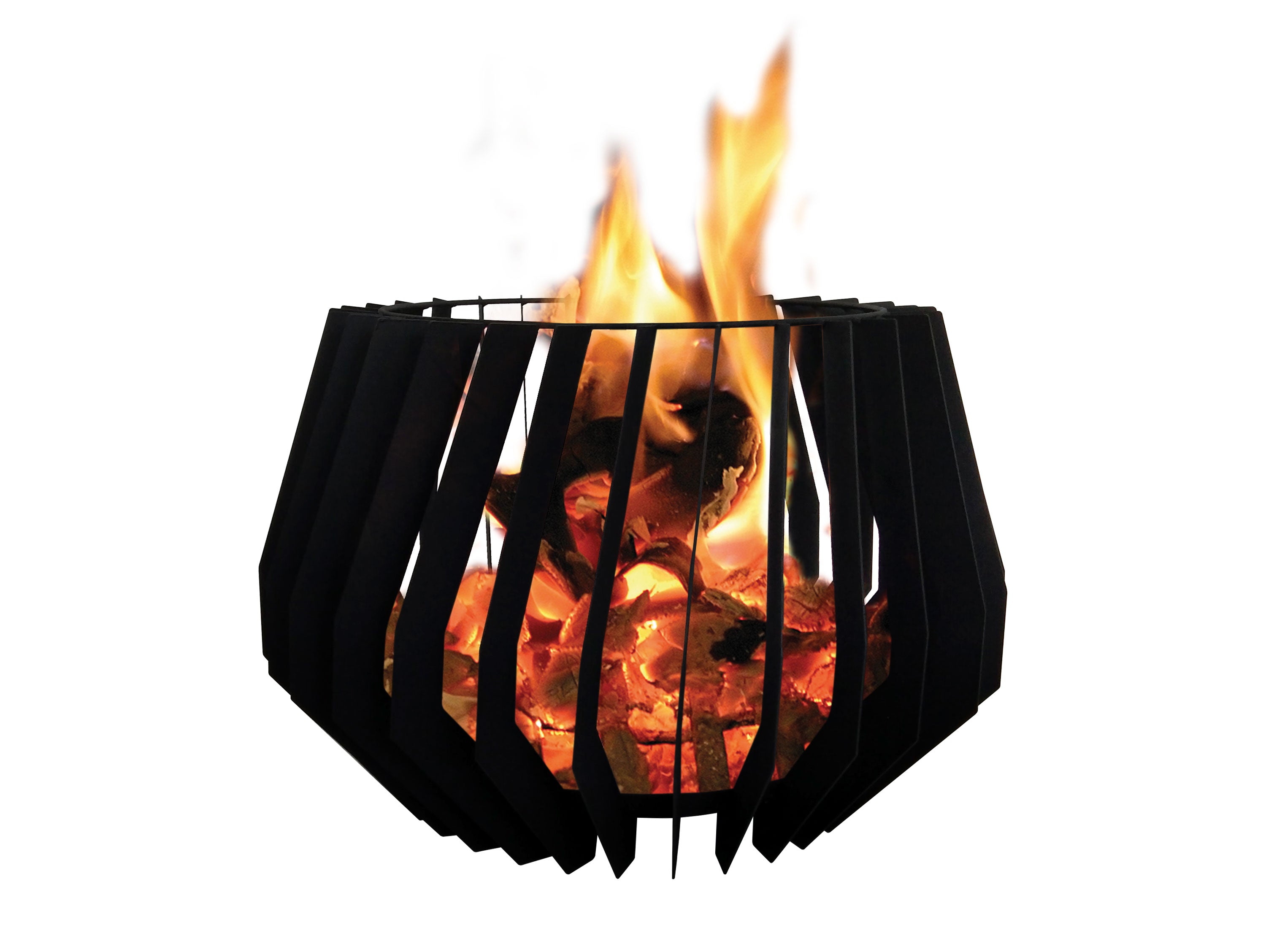 Braciere da esterno dal design bohemien in acciaio nero