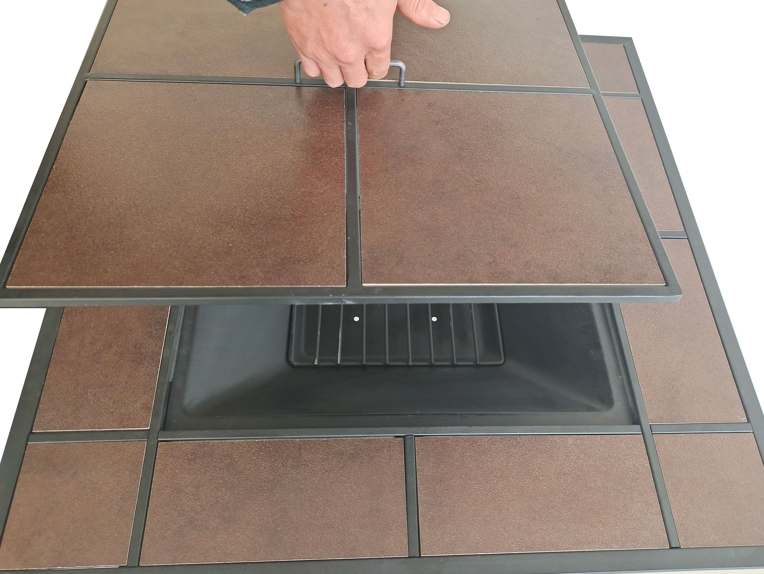Barbecue braciere da esterno in ceramica e marmo