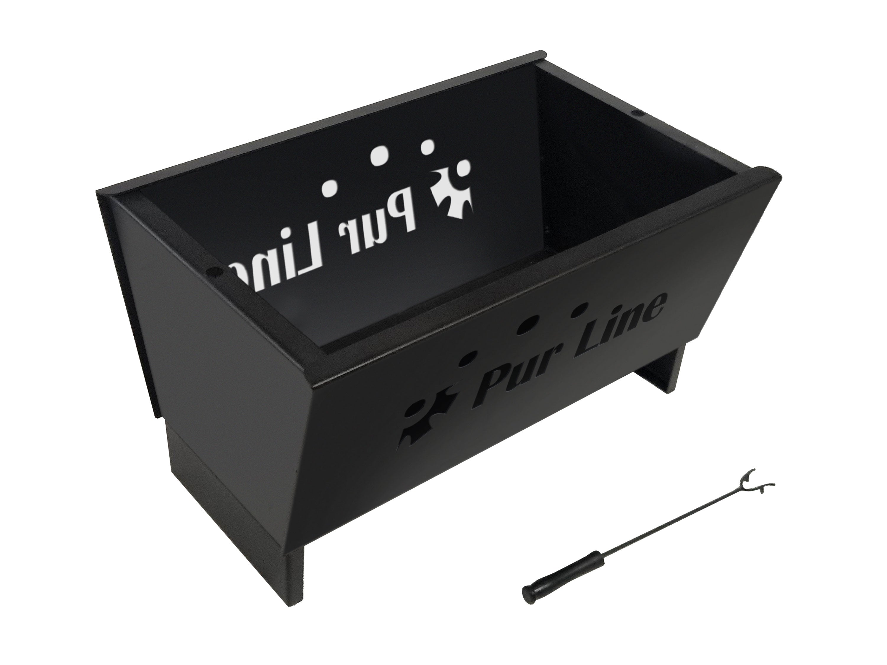 Braciere da Esterno in acciaio nero 2 in 1 con refrigeratore