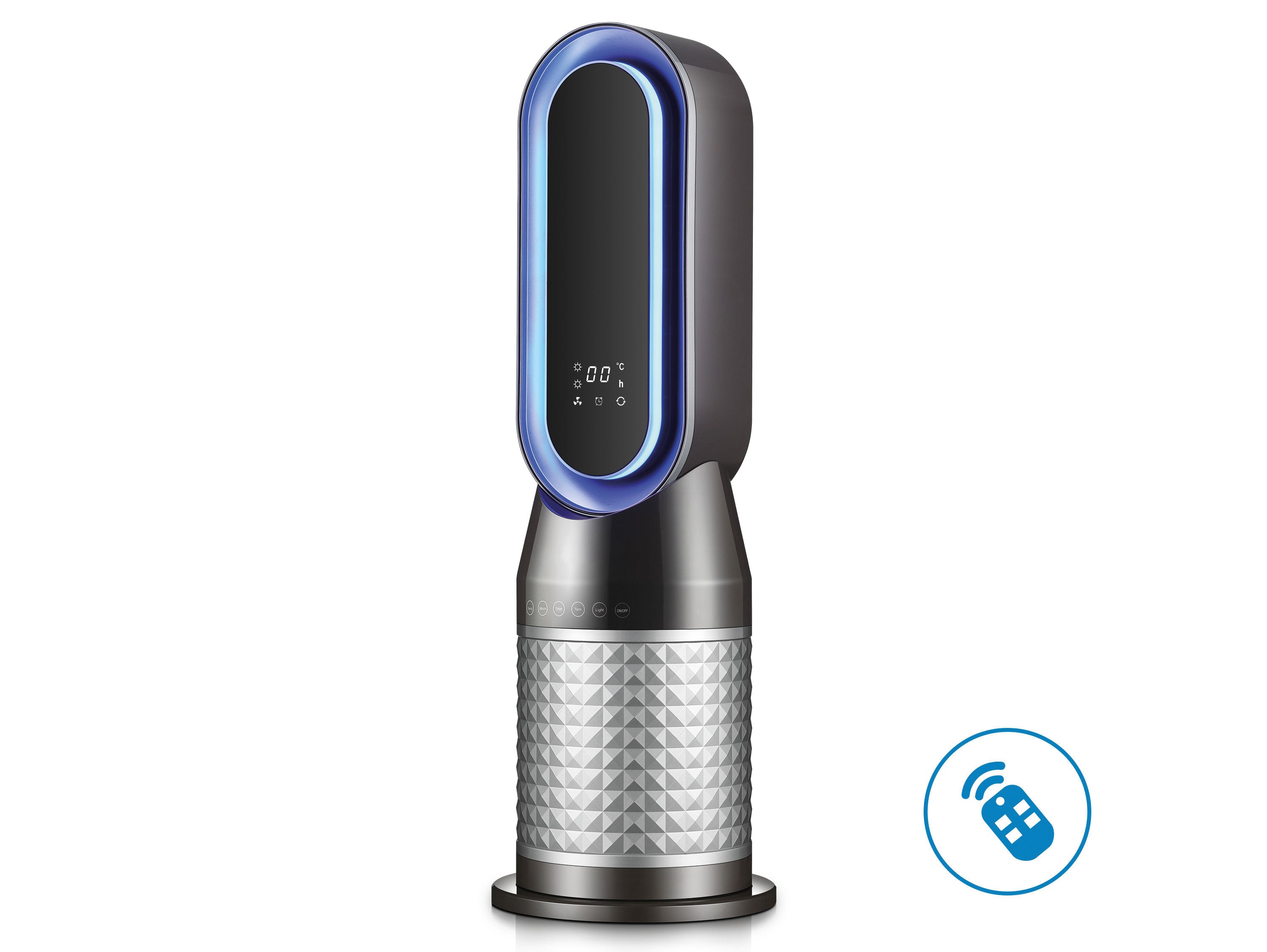 Riscaldatore a torre 2kW con luce LED