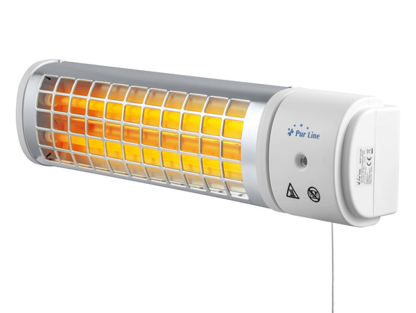 Termoventilatore Alogeno Fine Elements 800W | Piccolo Riscaldatore Al Quarzo, 2 Impostazioni, Bianco - Foto 1