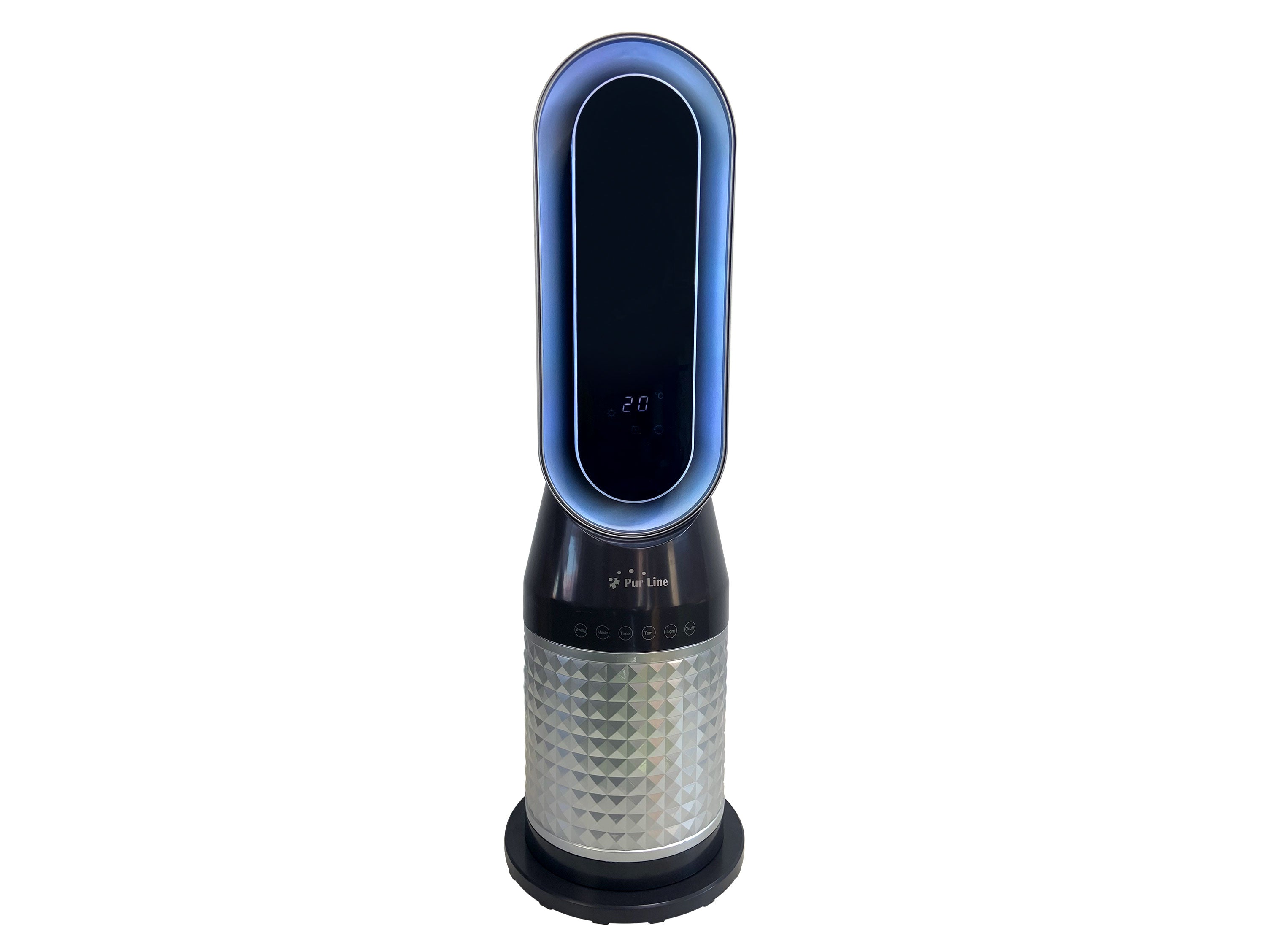 Riscaldatore a torre 2kW con luce LED