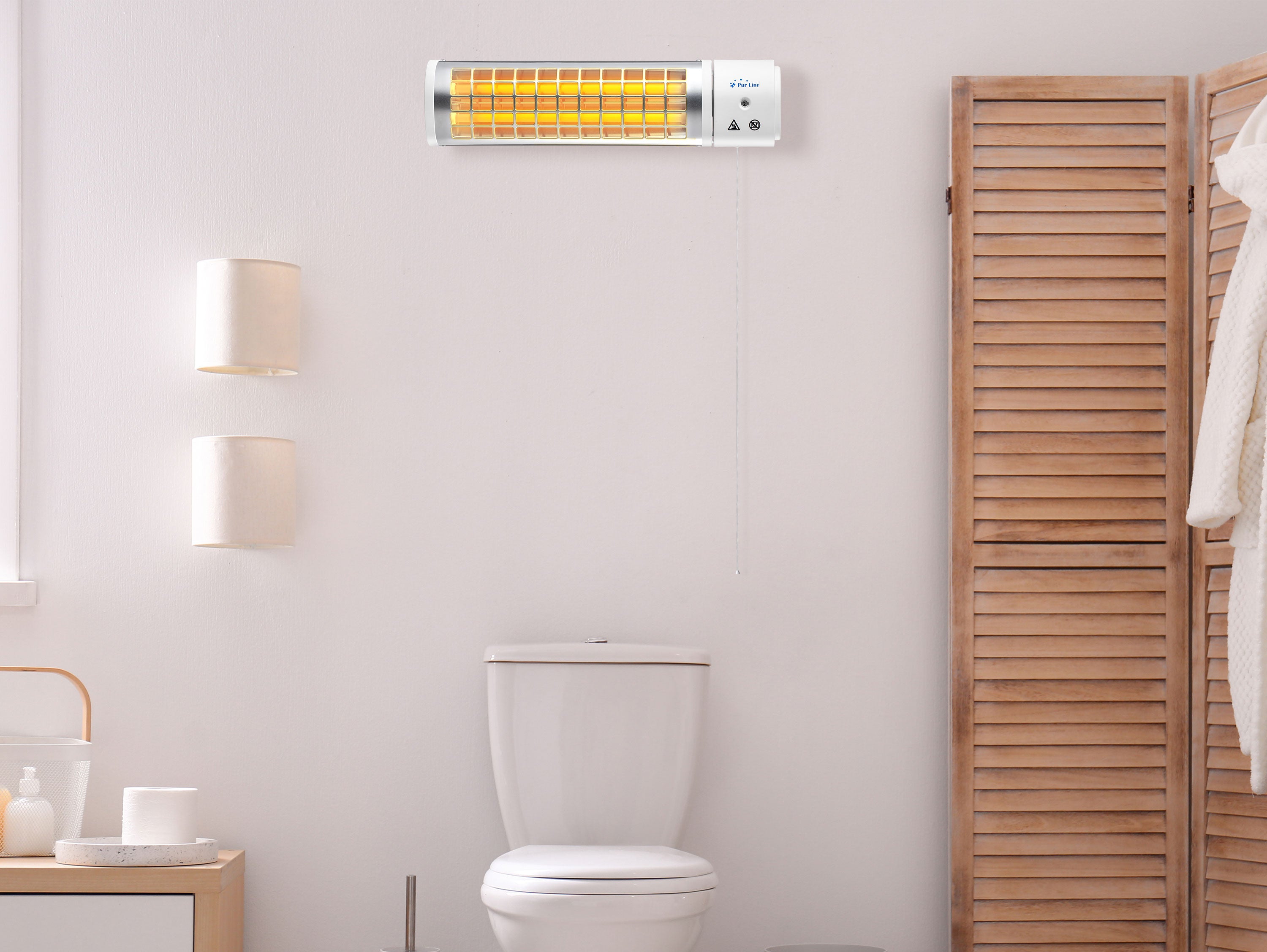 Riscaldatore alogeno per bagno 1200W