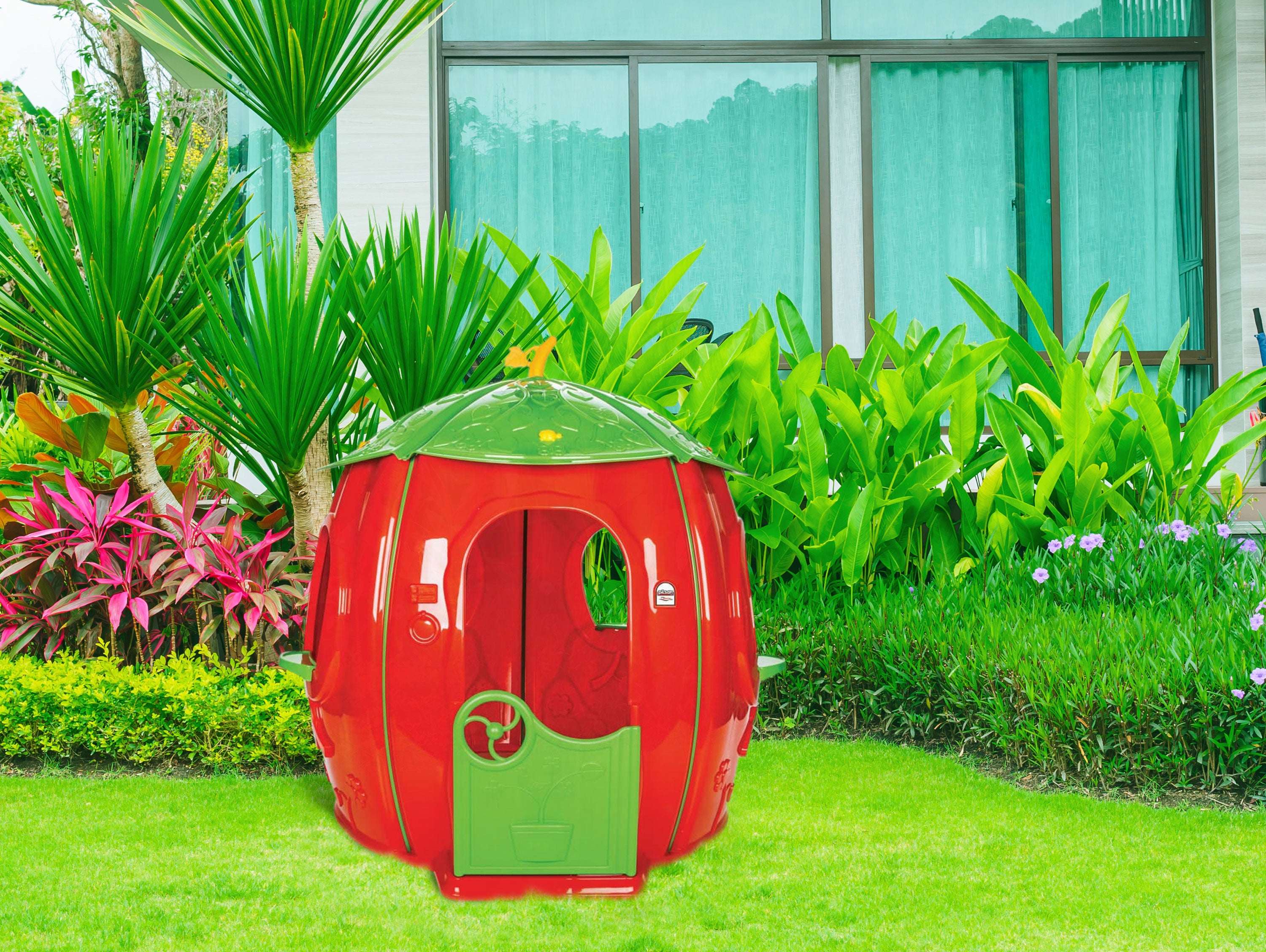 Casetta di plastica per bambini a forma di fragola STRAWBERRY HOUSE
