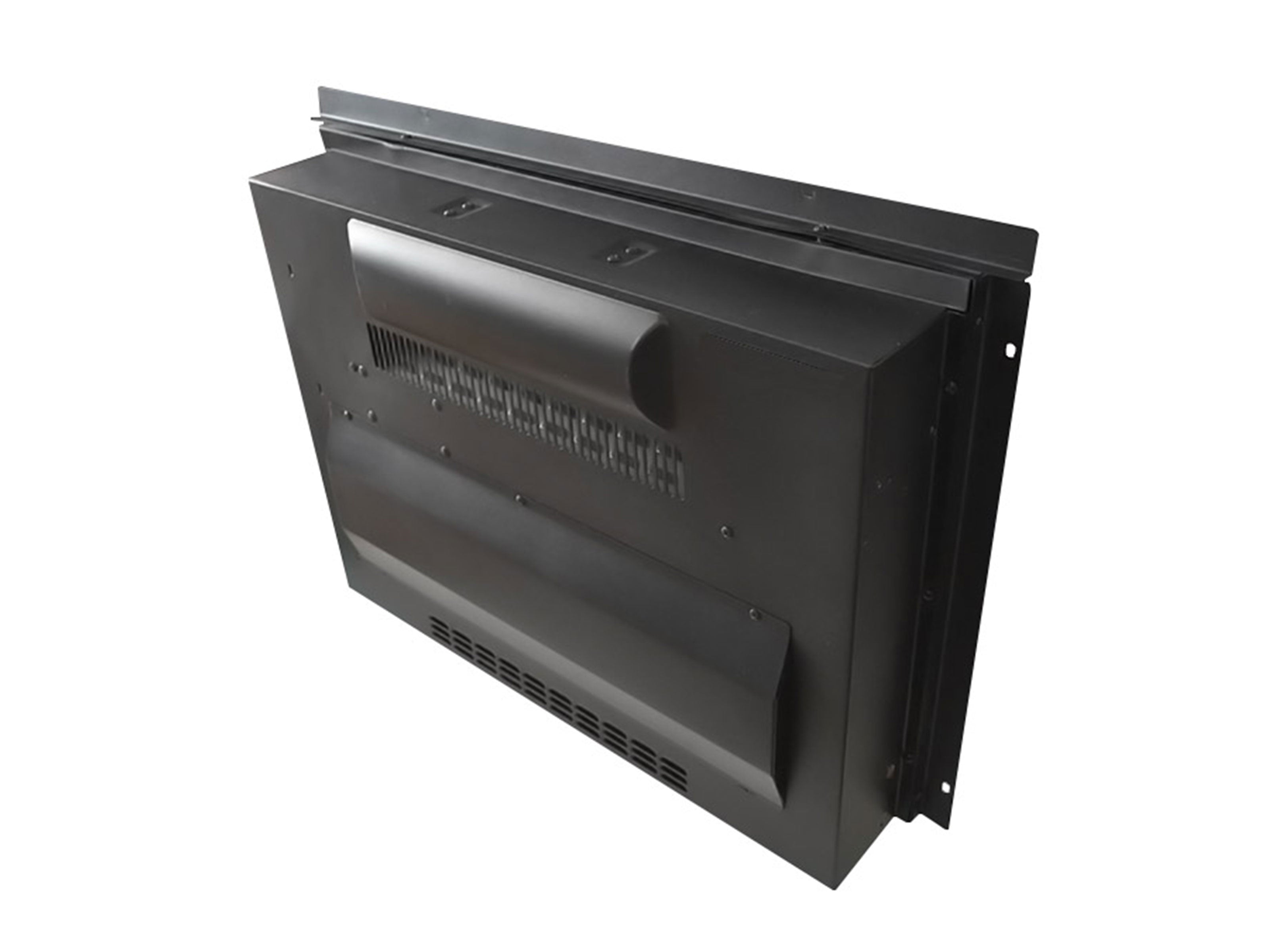 Caminetto elettrico 2000W in vetro temperato nero con telecomando e fiamma regolabile