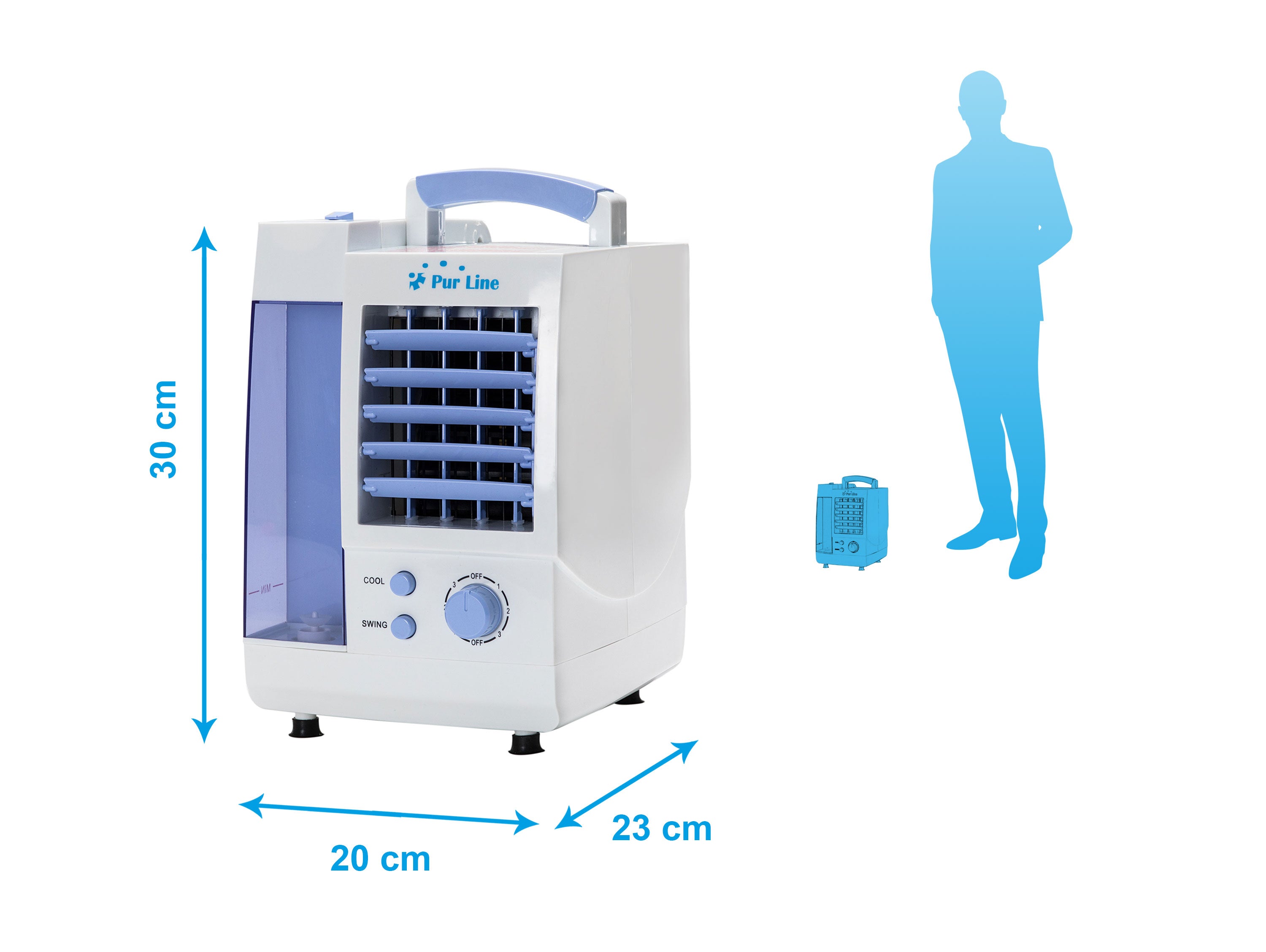 Raffrescatore evaporativo portatile da tavolo rinfresca ed umidifica