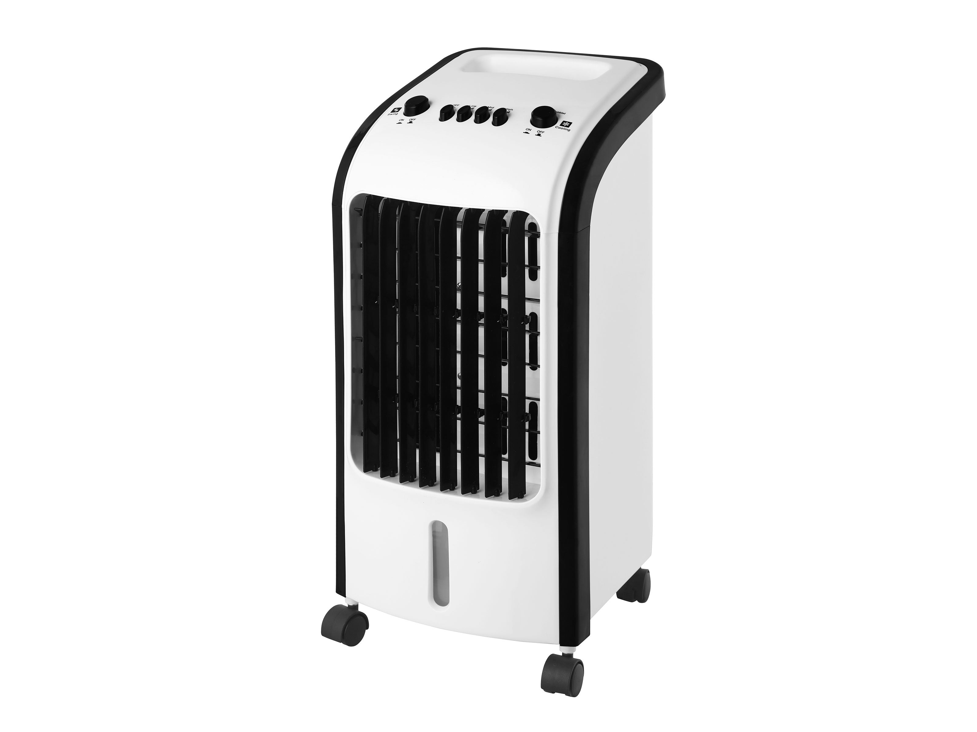 Raffreddatore evaporativo a basso consumo 60W. Umidificatore. 3 livelli di potenza. Portatile e facile da usare. Per superfici di 15m2