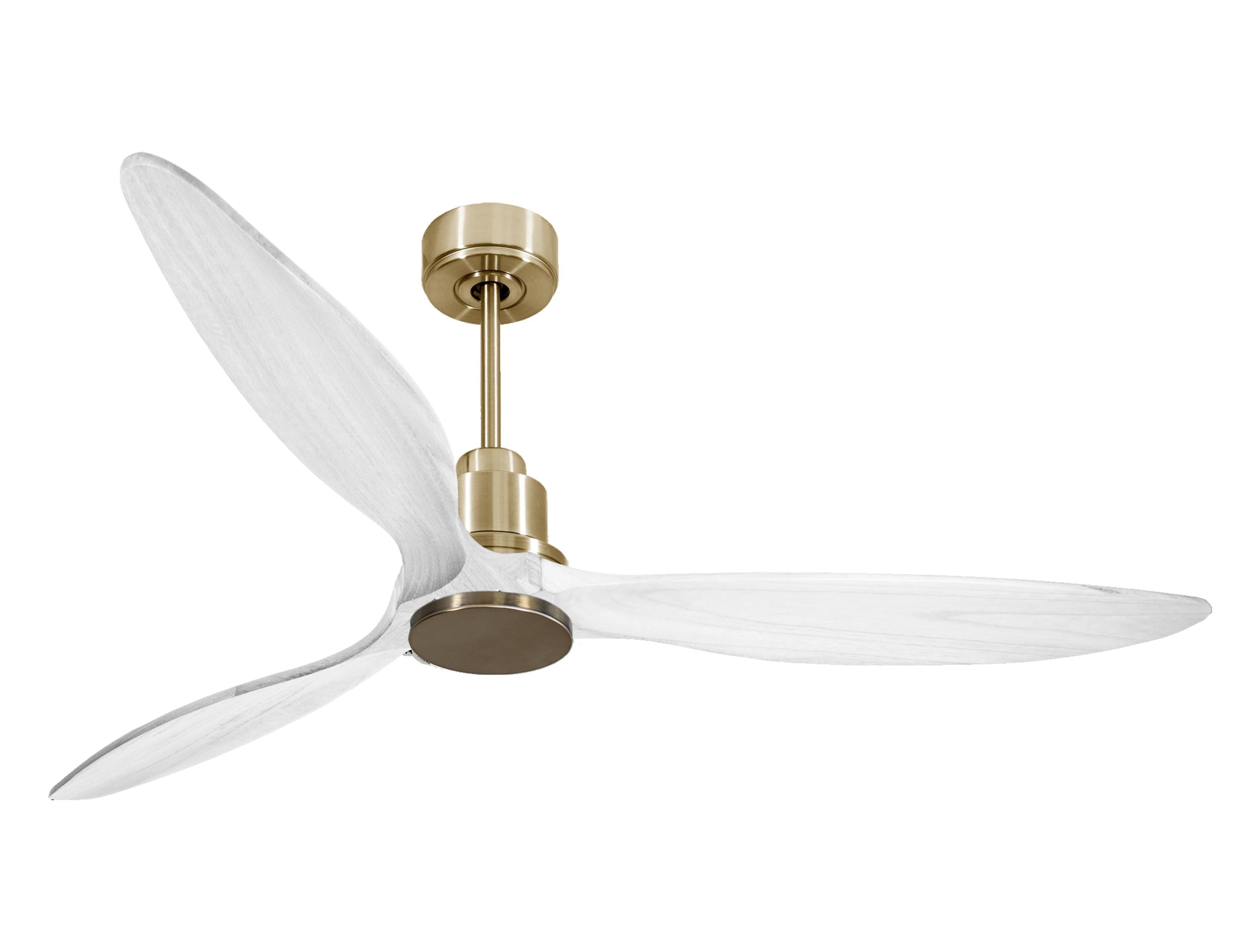 Ventilatore da soffitto Reversibile Termostato Wifi Motore CC Tetti inclinati Telecomando Hypersilence Memoria FullWood Shopify Vendible (AUTOMATICO)