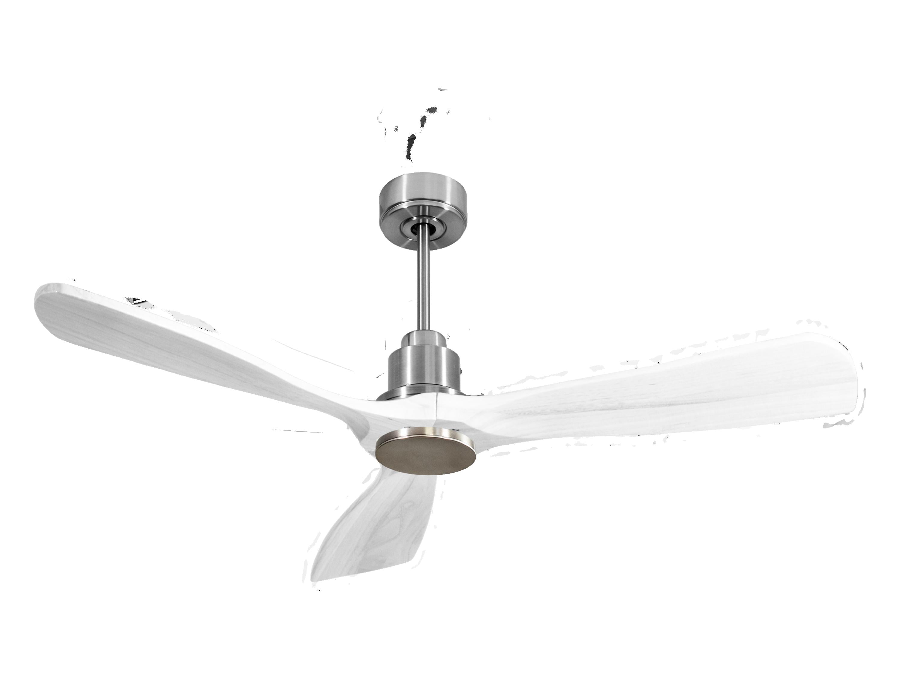 Ventilatore da soffitto Reversibile Termostato Wifi Motore CC Tetti inclinati Telecomando Hypersilence Memoria FullWood Shopify Vendible (AUTOMATICO)