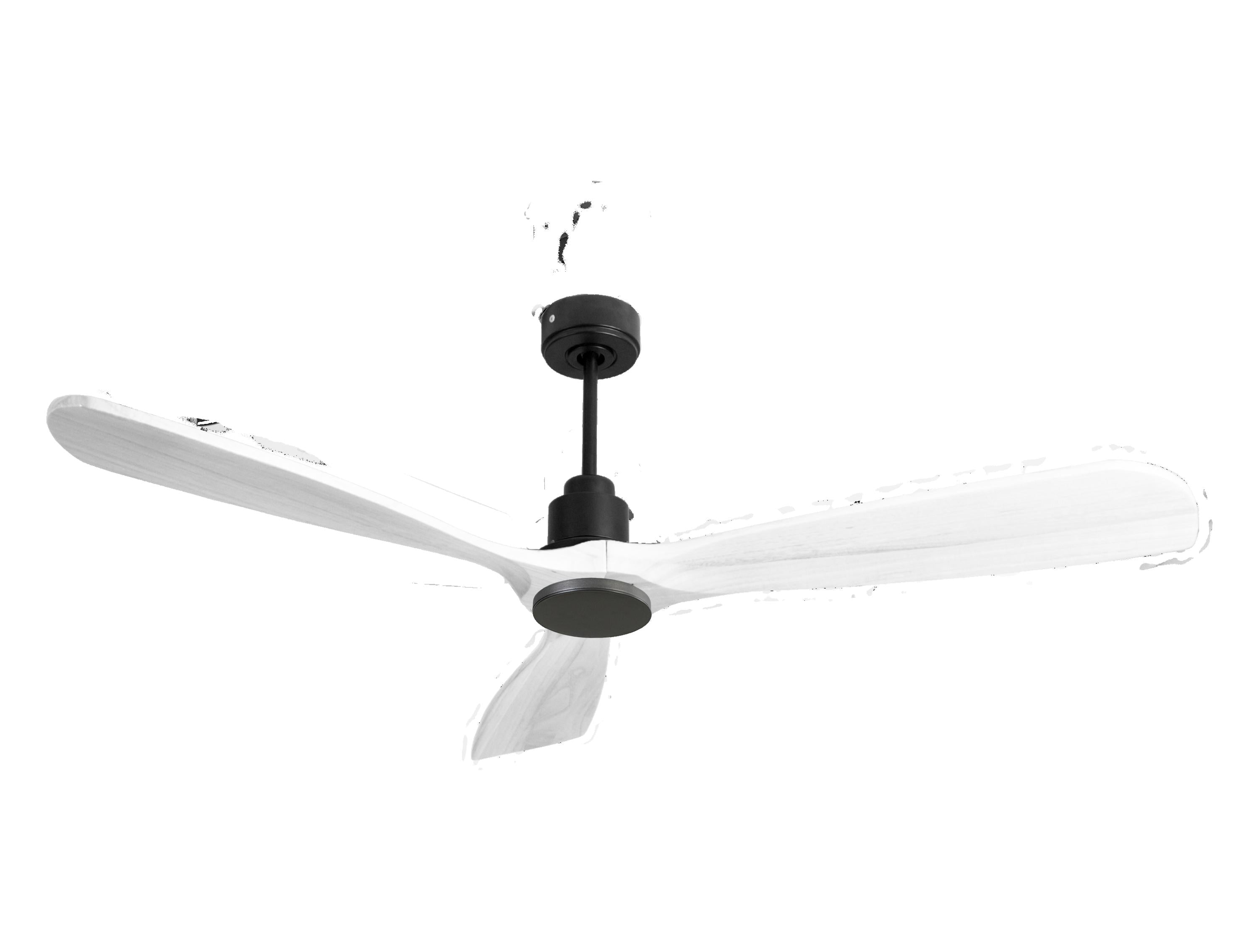Ventilatore da soffitto Reversibile Termostato Wifi Motore CC Tetti inclinati Telecomando Hypersilence Memoria FullWood Shopify Vendible (AUTOMATICO)