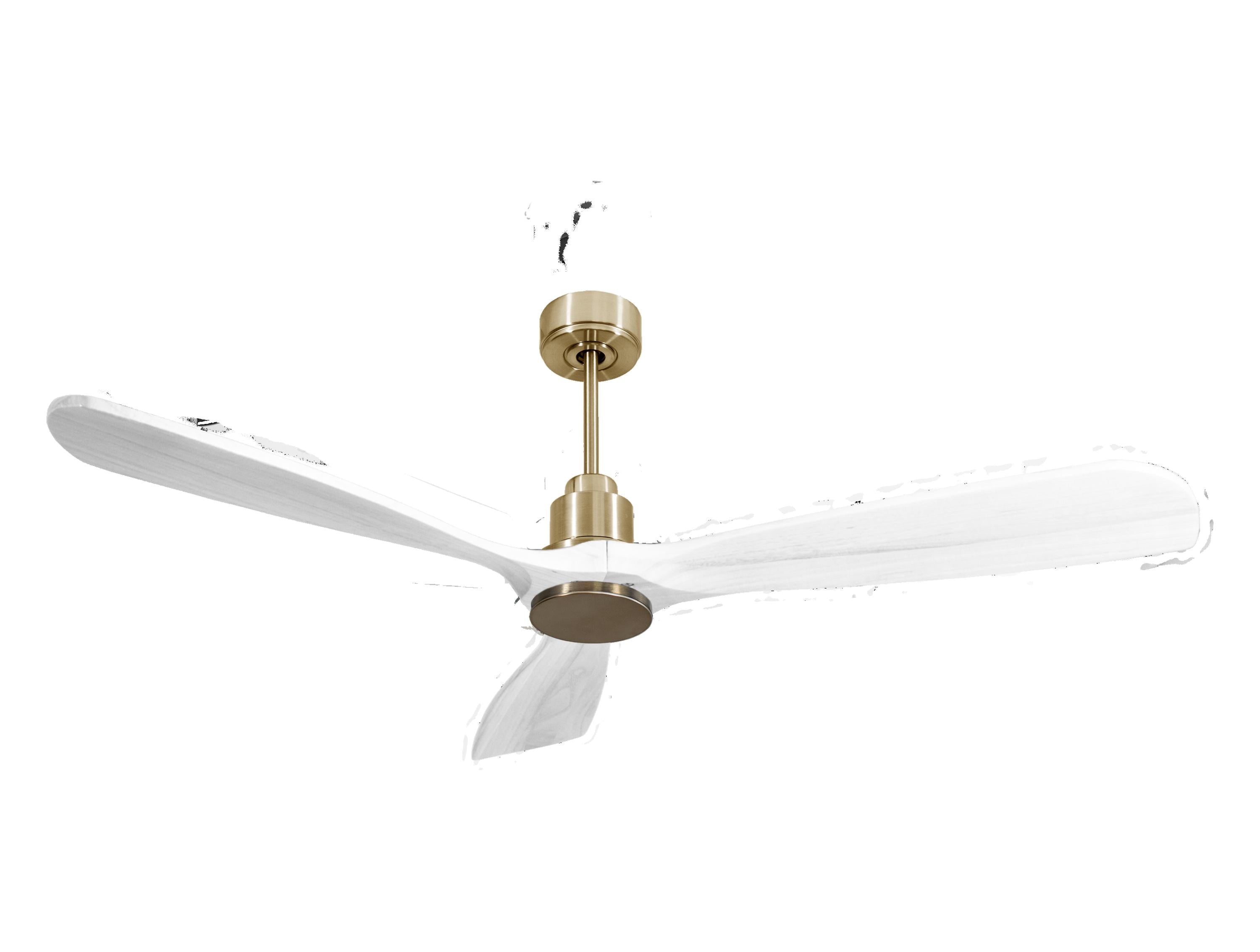 Ventilatore da soffitto Reversibile Termostato Wifi Motore CC Tetti inclinati Telecomando Hypersilence Memoria FullWood Shopify Vendible (AUTOMATICO)
