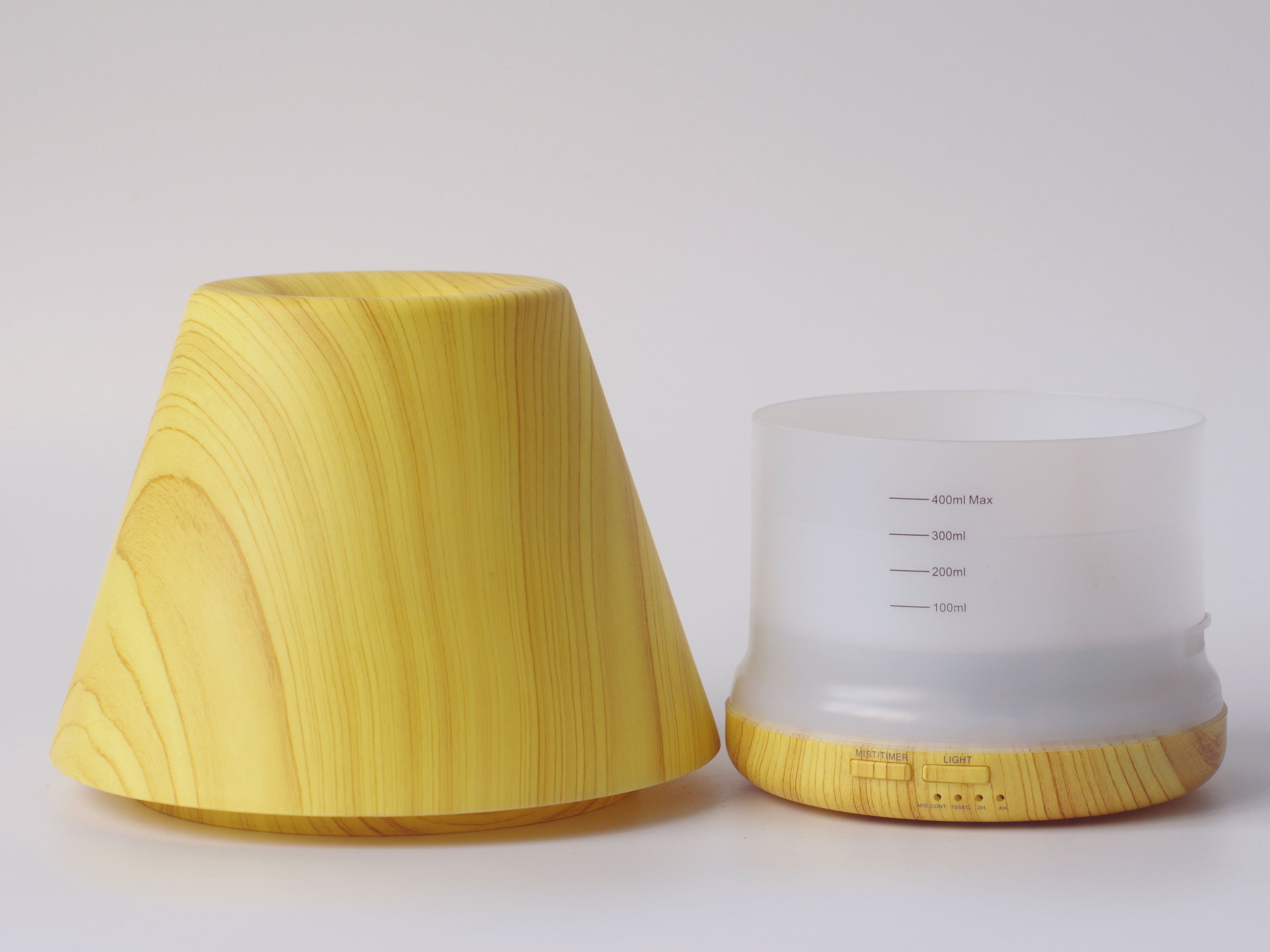 Diffusore di fragranza effetto legno con luce a LED ambiente con modalità continua e intermittente