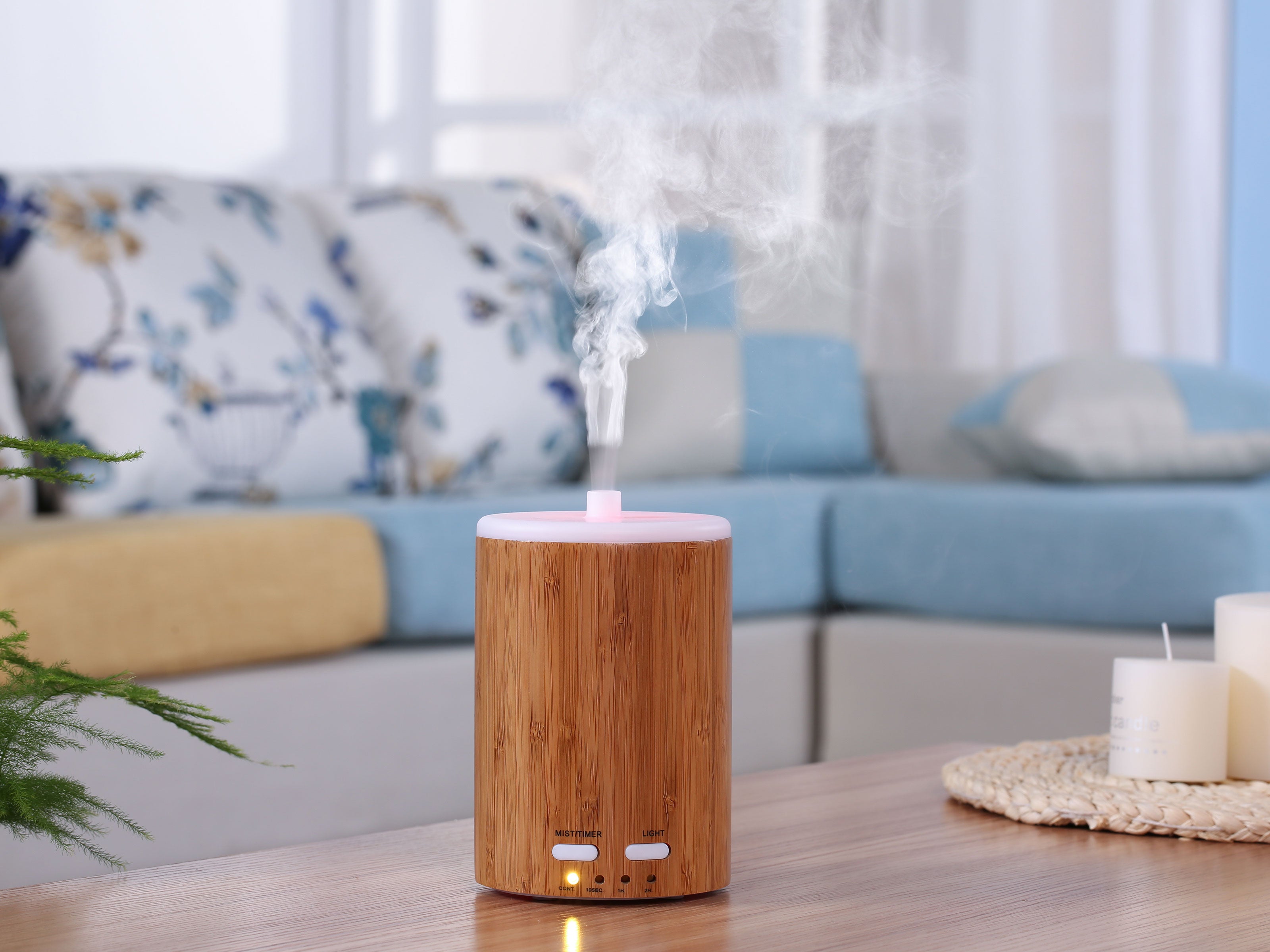 Umidificatore a ultrasuoni Vapore fresco o temperato con display digitale