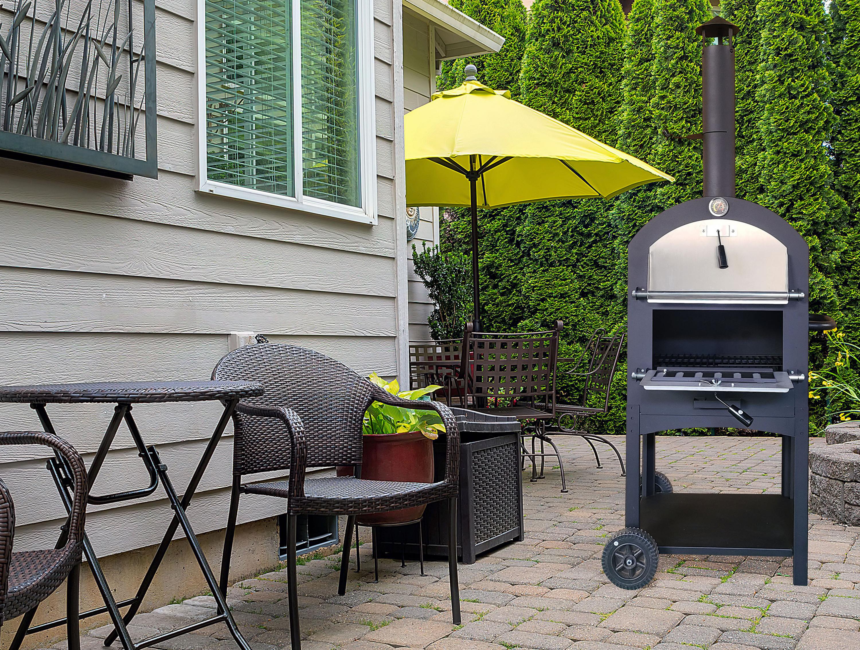 Forno esterno con pietra per pizza in ceramica