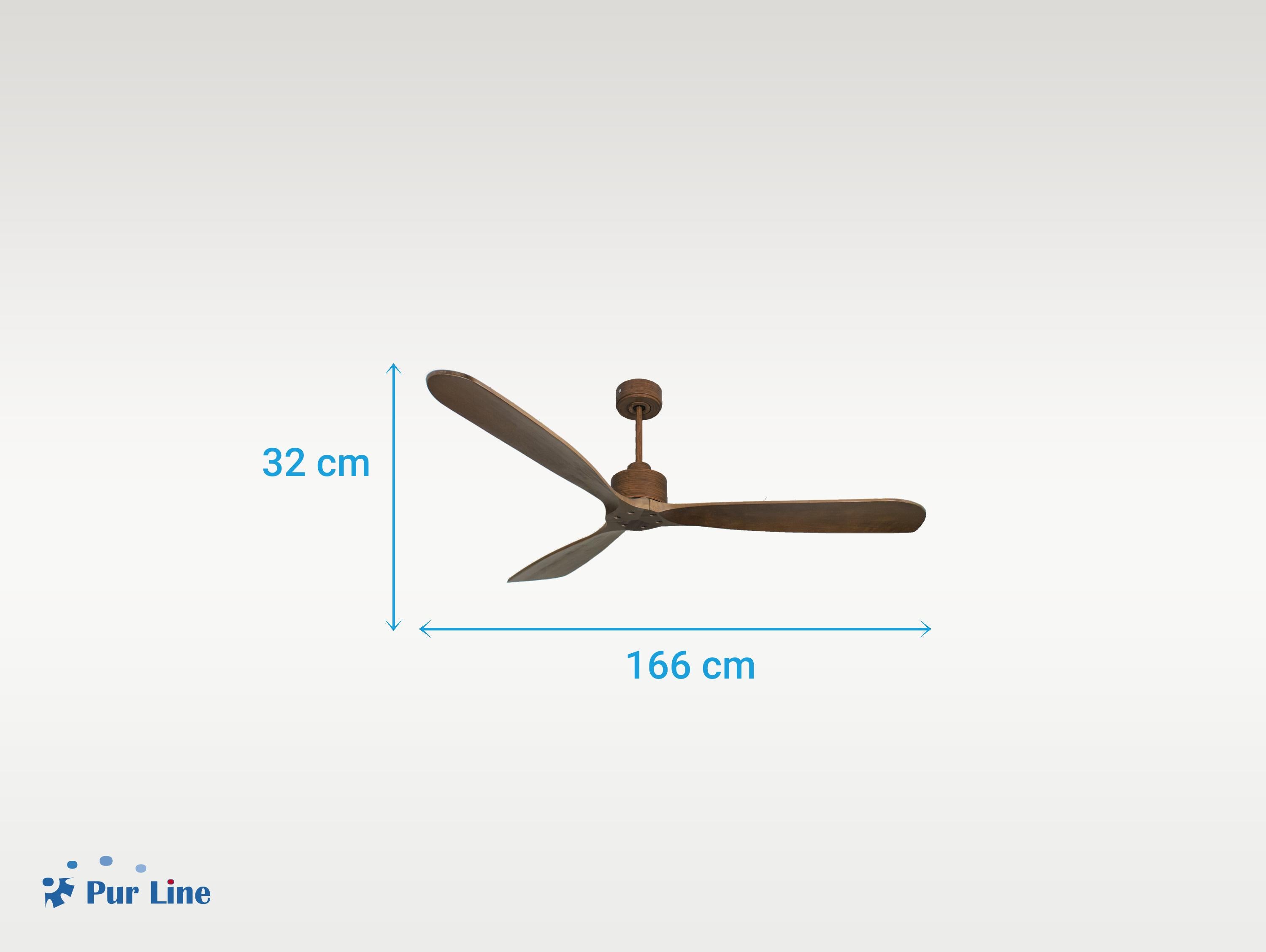Ventilatore da soffitto Reversibile Termostato Wifi Motore CC Tetti inclinati Telecomando Hypersilence Memoria FullWood