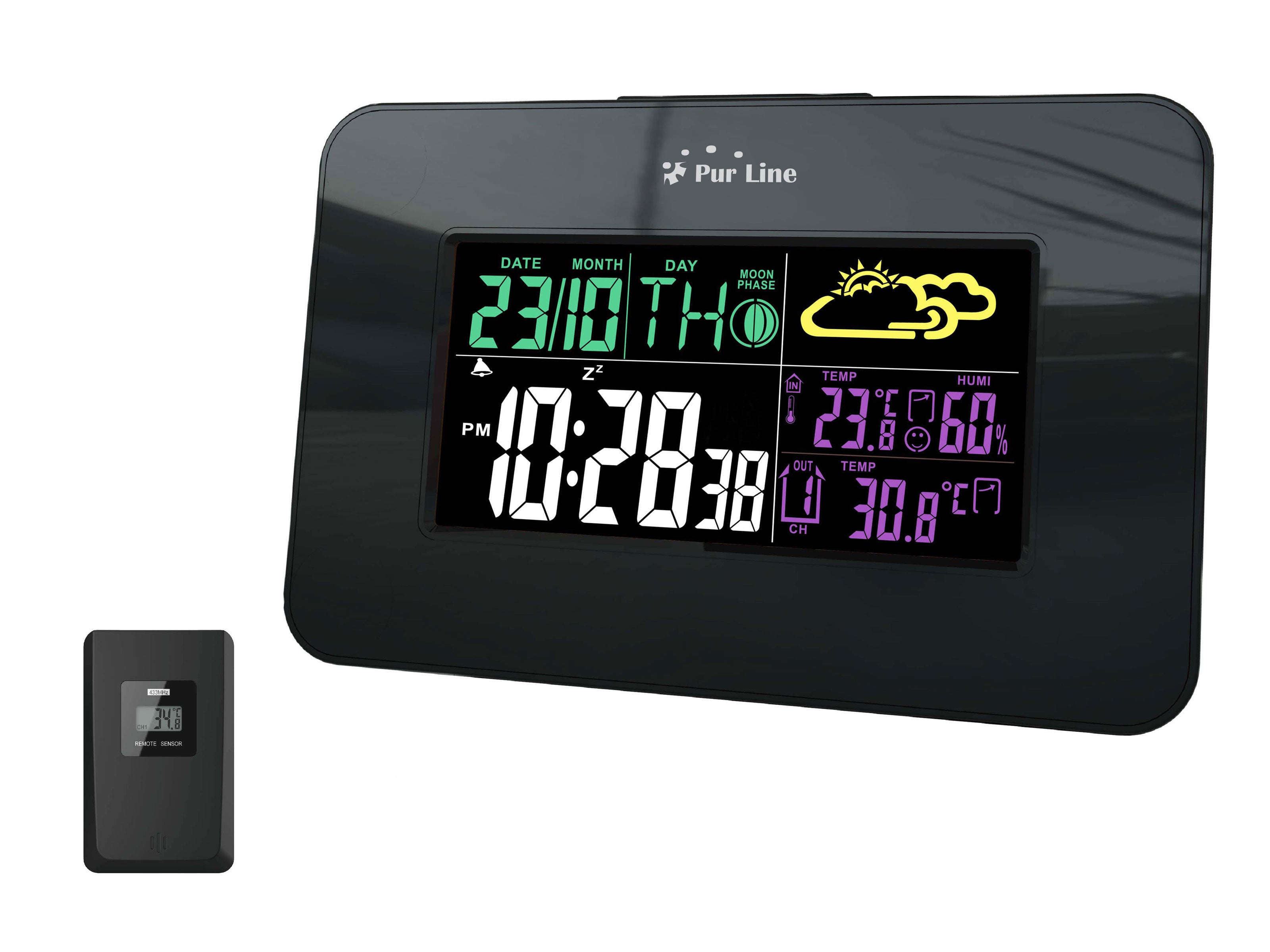 Stazione meteo wireless multifunzione con igrometro termometro e sensore esterno